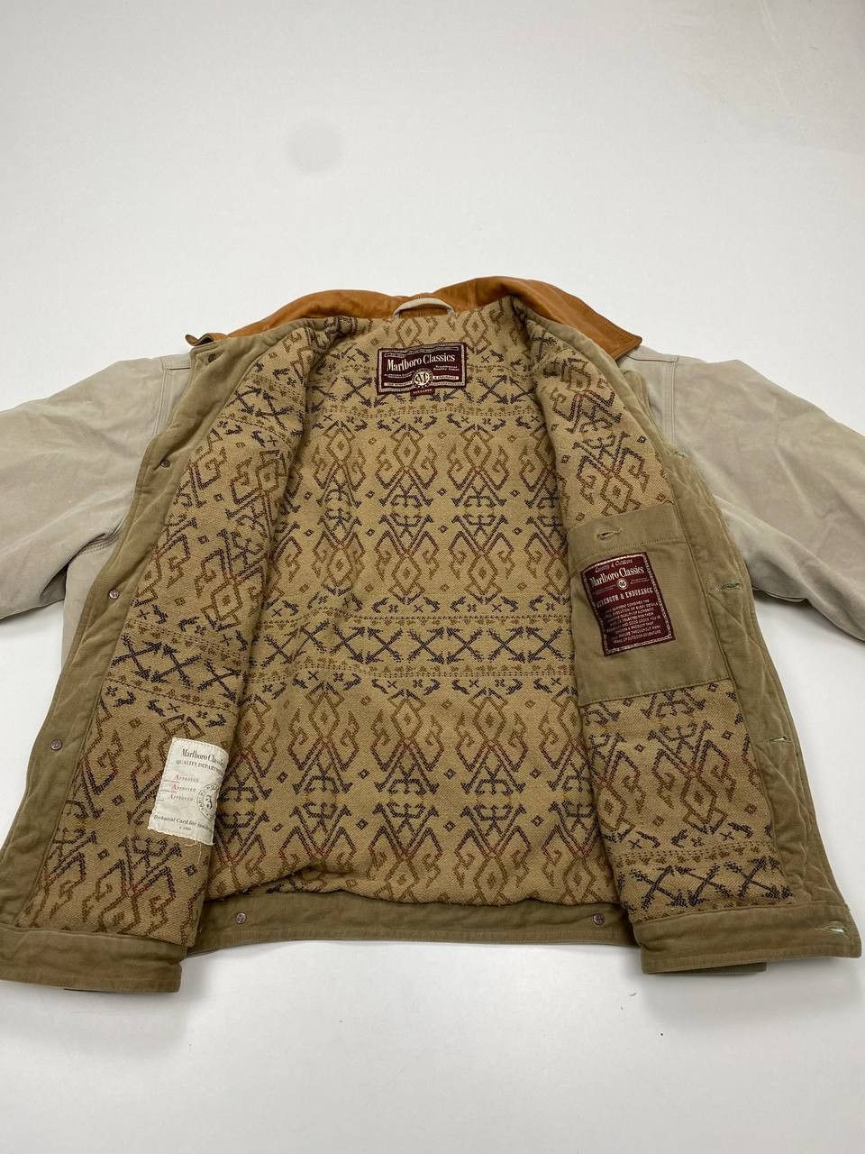 Marlboro Marlboro Classics Beige XXXL Vintage Canvas Jacket 90s Italy Size US XXL / EU 58 / 5 - 9 Thumbnail