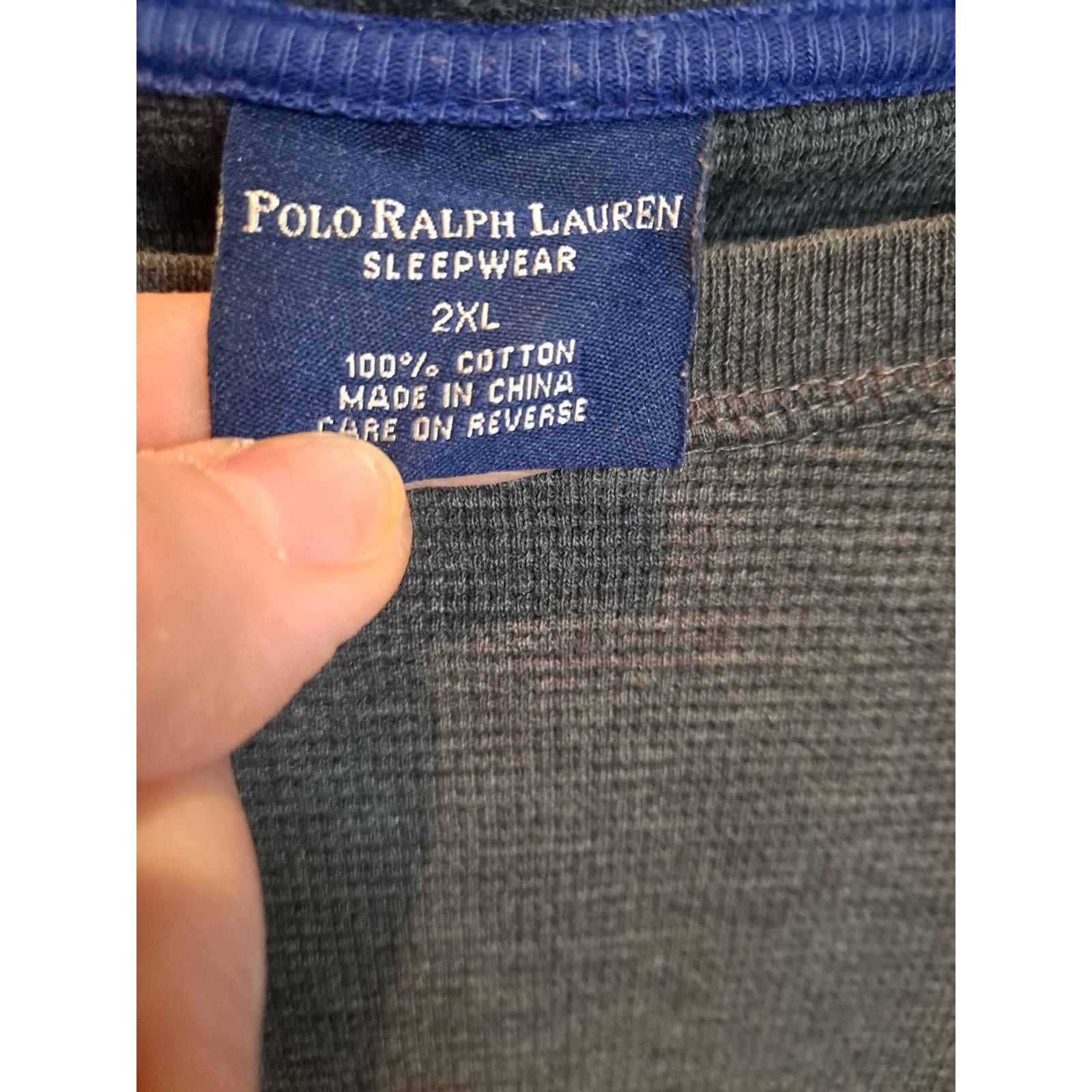Polo Ralph Lauren Polo Ralph Lauren Sleepwear Gray Shirt with Blue Logo Size 2 Size ONE SIZE - 3 Thumbnail