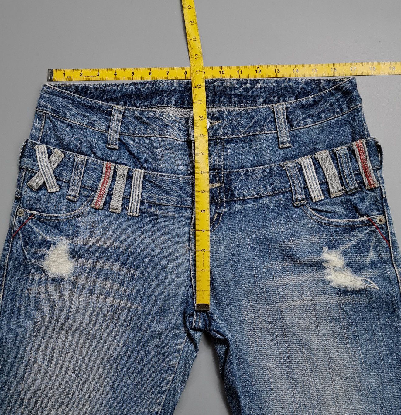 Other Double Waist Distressed Jeans Size US 34 / EU 50 - 10 Thumbnail