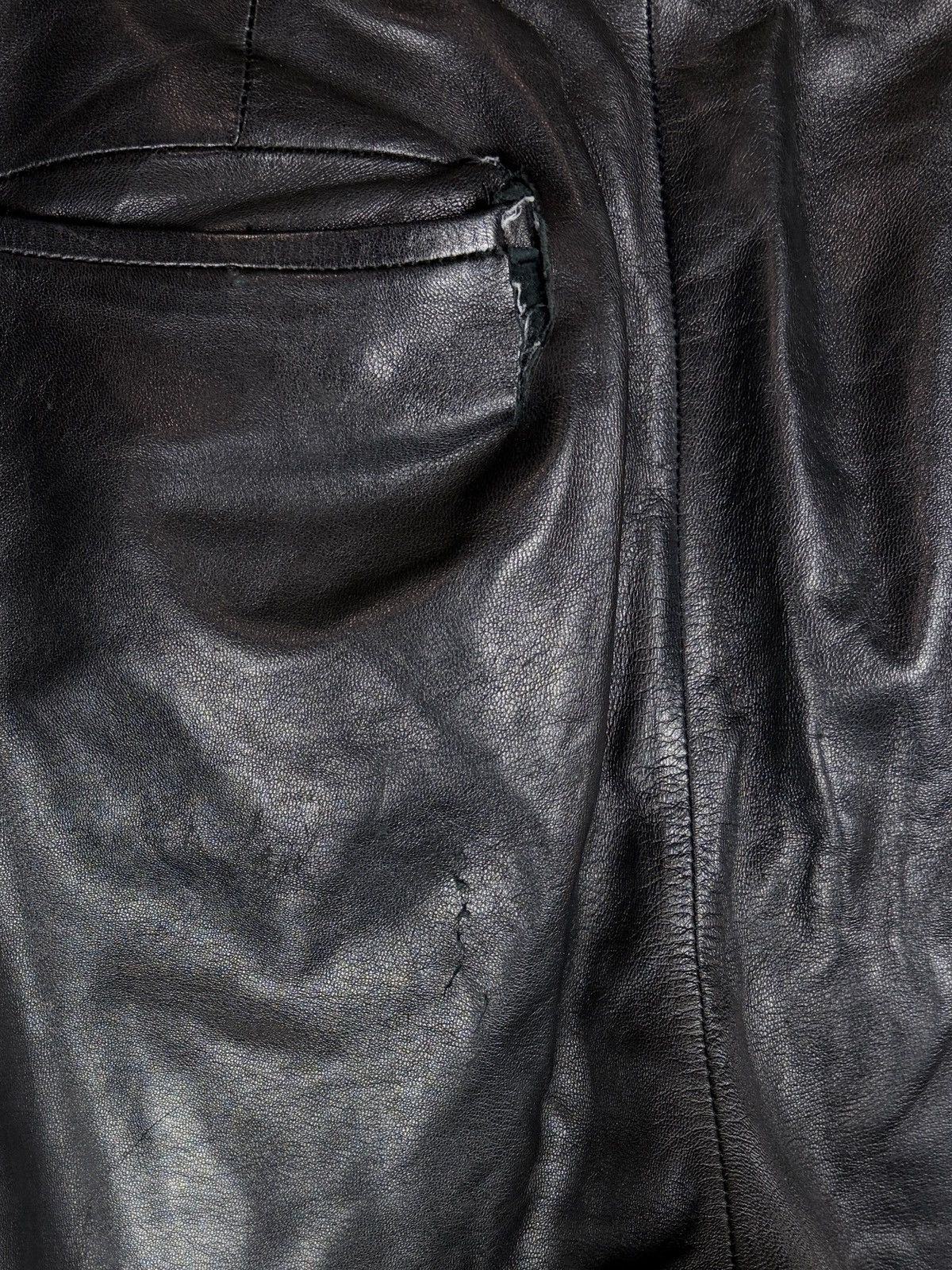 Gucci Gucci Tom Ford Vintage Black Leather Pants Trousers Size US 28 / EU 44 - 9 Thumbnail