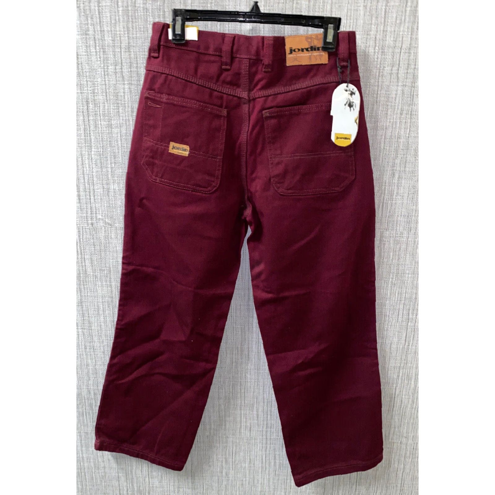 Vintage Jordin Womens Red Pants Zip Fly 100% Cotton Size 18 NEW Size 40" / US 18 - 5 Thumbnail