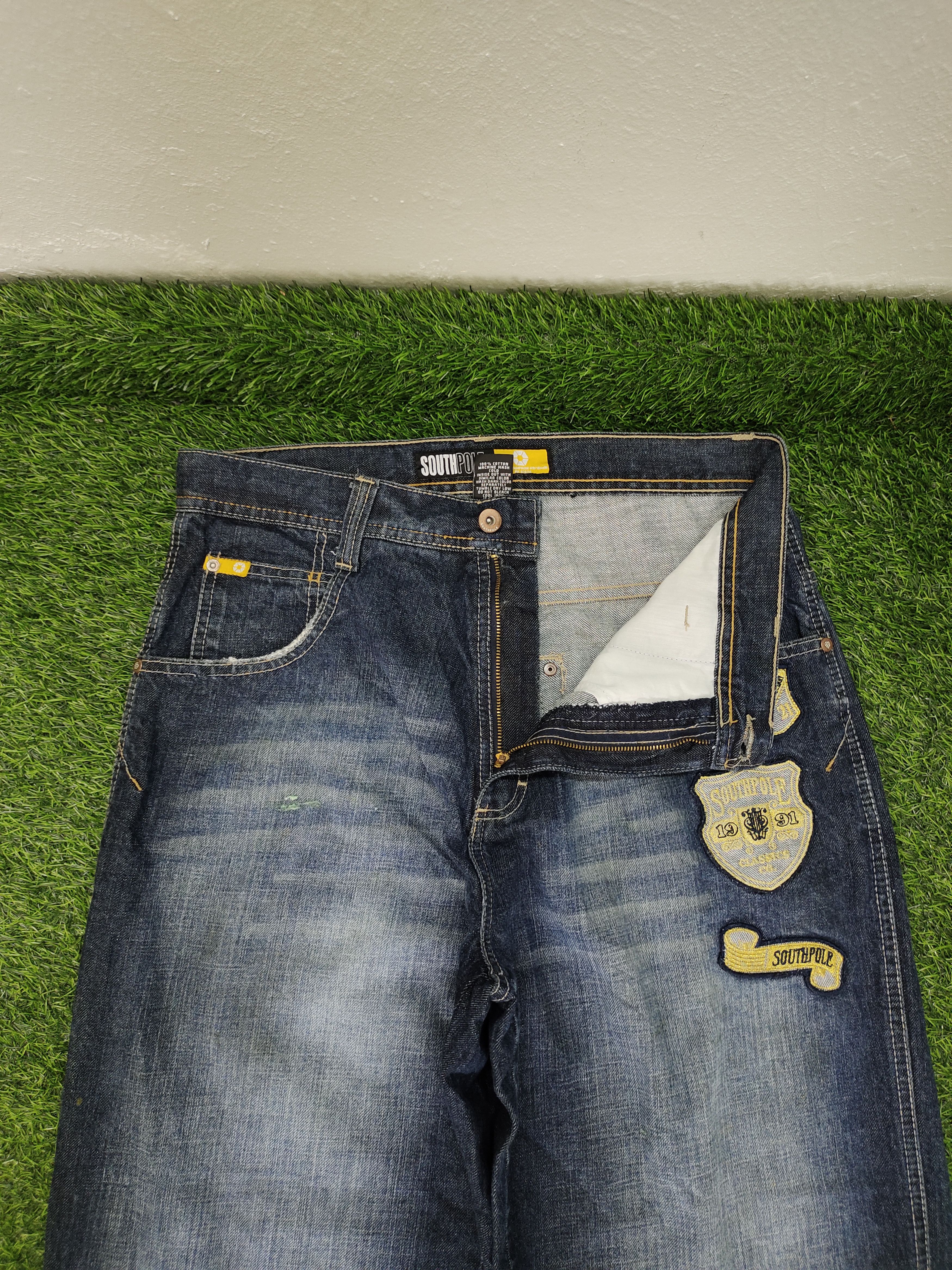 Southpole Vintage Y2k Southpole Patches Distress Faded Baggy Jeans Size US 34 / EU 50 - 6 Thumbnail