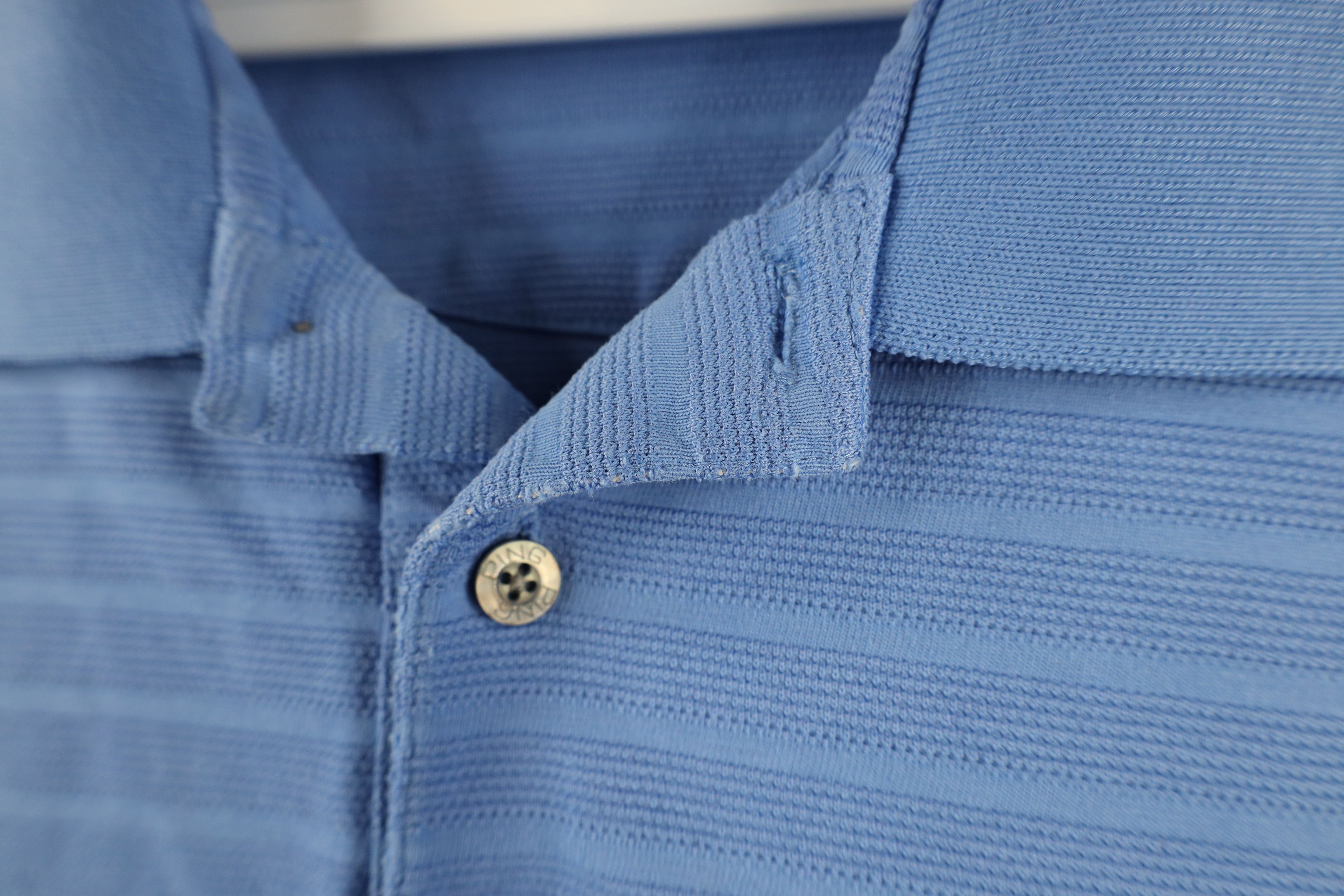 PING × Vintage Vintage 90s Ping Golf Ribbed Knit Collared Polo Shirt Blue Size US XXL / EU 58 / 5 - 8 Thumbnail