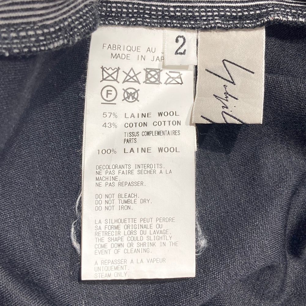 Yohji Yamamoto YOHJI YAMAMOTO/black/wool/cotton Long-sleeved top Size US M / EU 48-50 / 2 - 5 Thumbnail