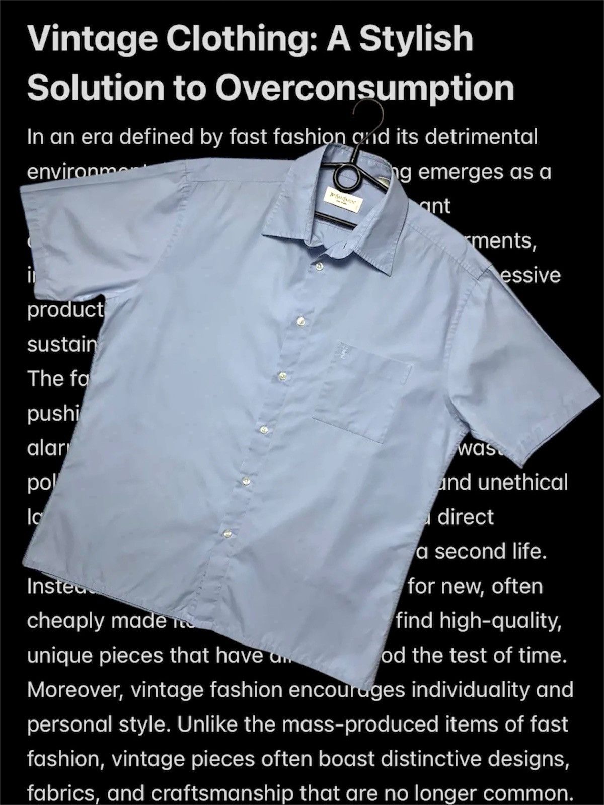 Yves Saint Laurent Vintage Yves Saint Laurent shirt size L light blue Size US L / EU 52-54 / 3 - 1 Thumbnail