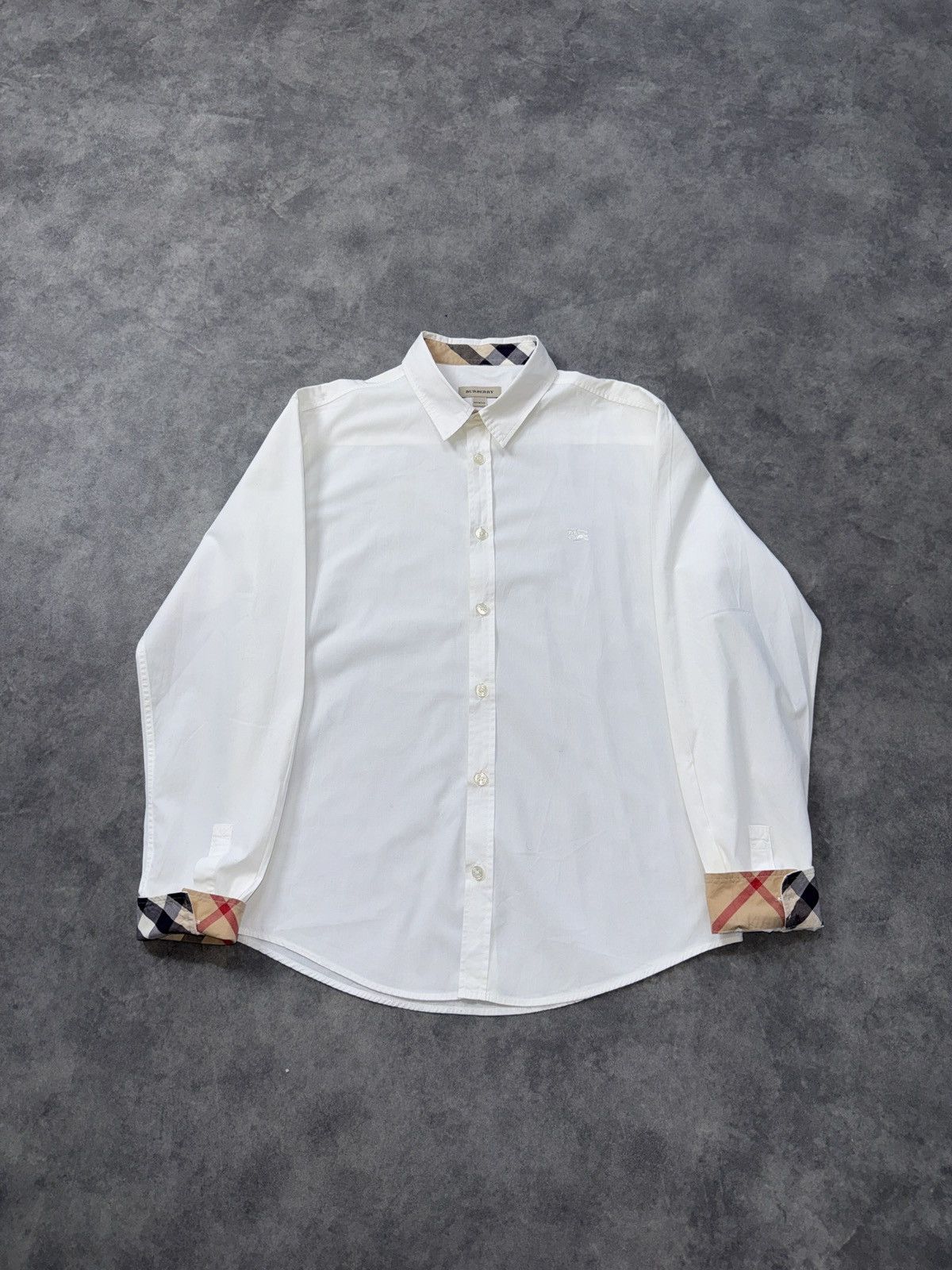 Burberry Burberry nova check white button up shirt Size S / US 4 / IT 40 - 1 Thumbnail