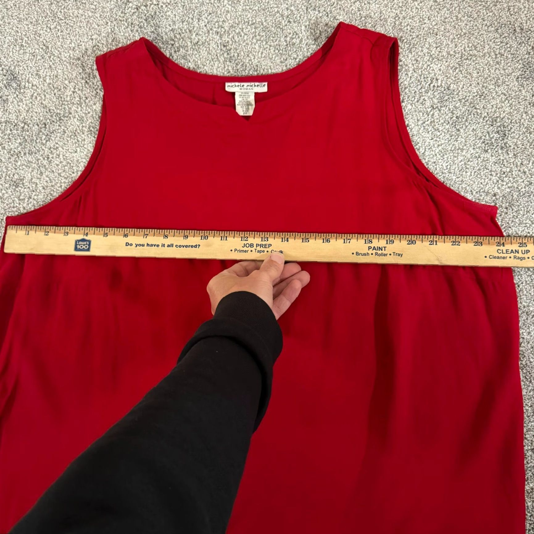 Vintage VINTAGE Michele Michelle Tank Top Womens Plus 2X Sleeveless Layering 80s 90s Red Tank Womens 2X Size XXL / US 16-18 / IT 52-54 - 2 Thumbnail