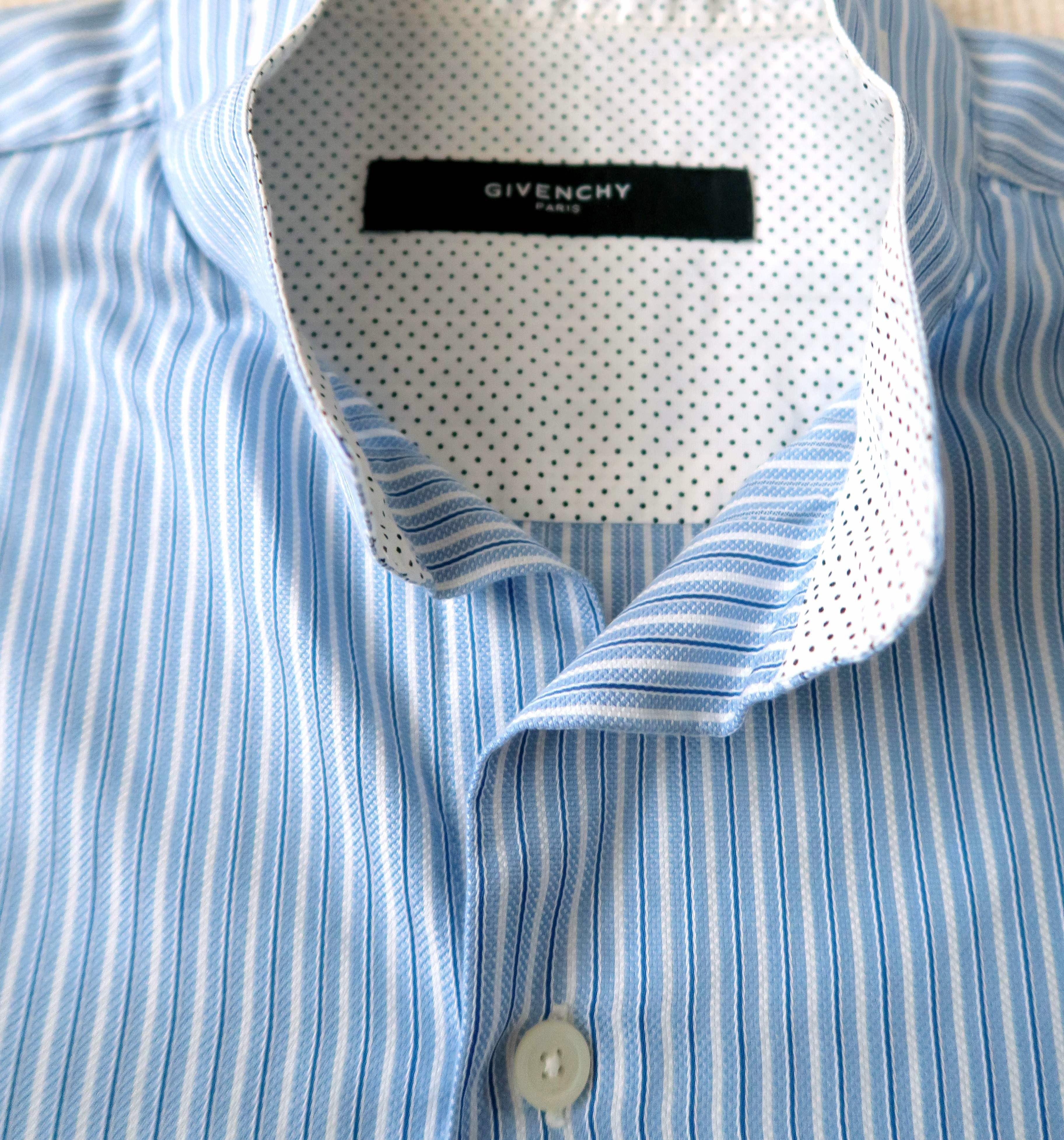 Givenchy Givenchy Blue Pinstripe Removable Collar Shirt Size US XL / EU 56 / 4 - 3 Thumbnail