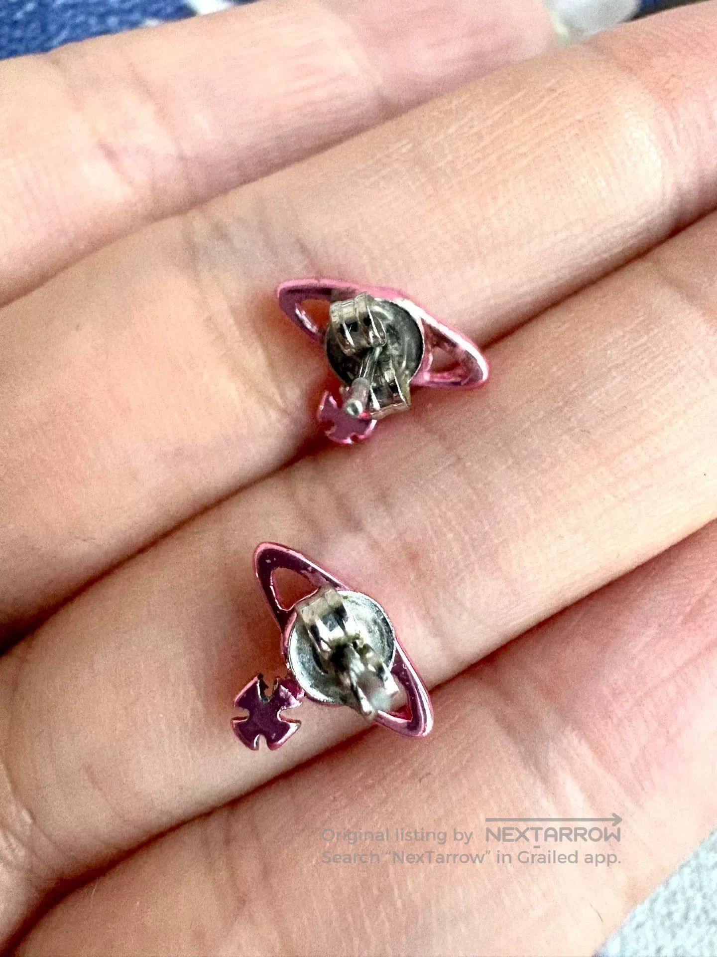 Vivienne Westwood vivienne westwood pink nano saturn earrings. Size ONE SIZE - 4 Thumbnail