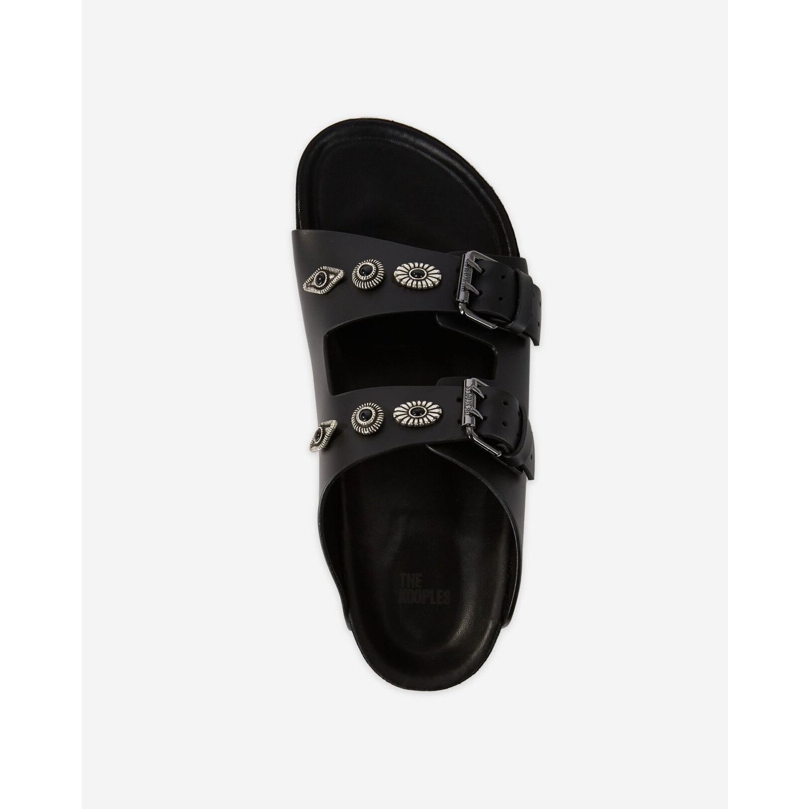The Kooples $365 New The Kooples Black Leather Studded Sandals Fr 39 / 8 Size US 8 / IT 38 - 1 Thumbnail