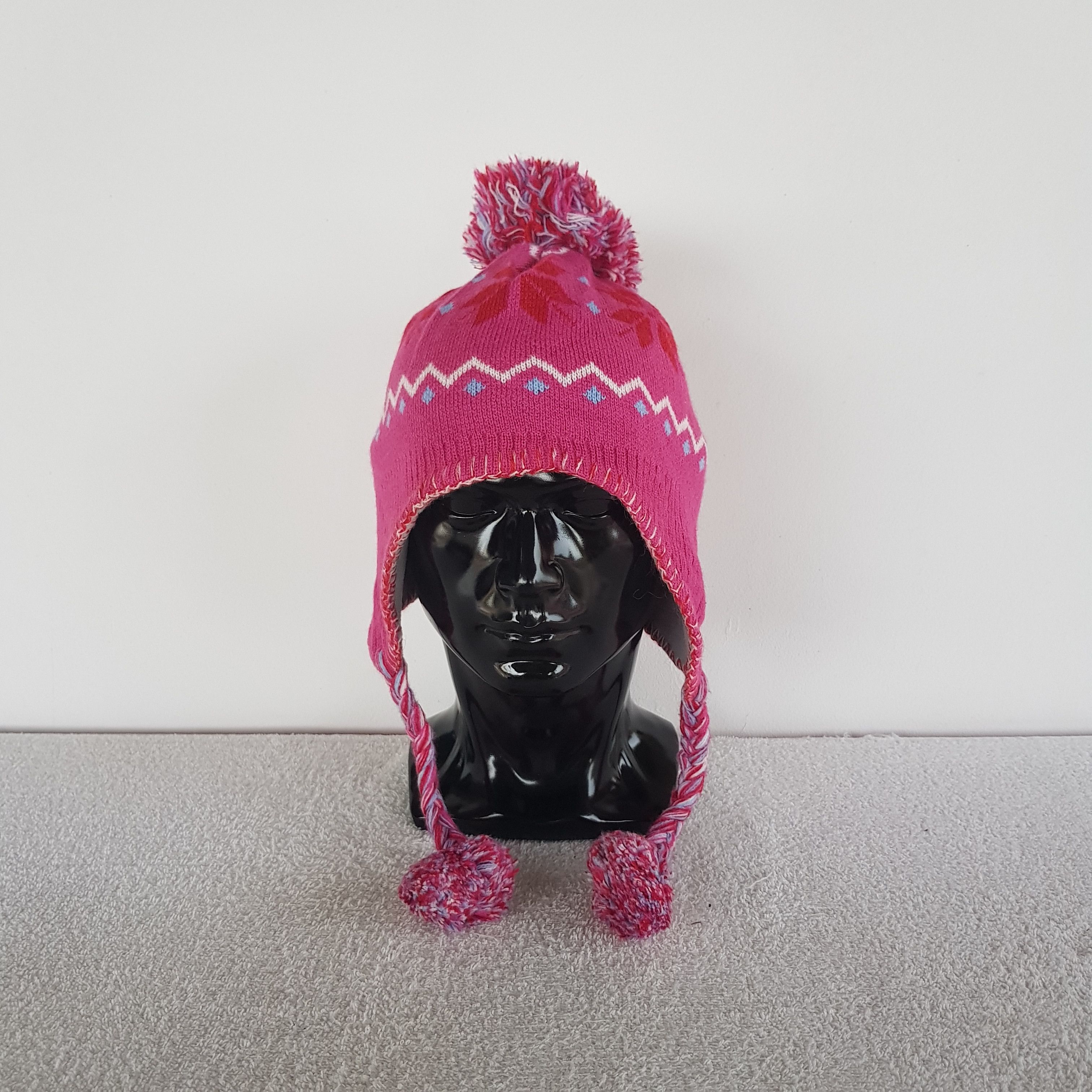 Japanese Brand Vintage Fables Earflap Beanie Pom Pom Snow Caps Ski Hats. Size ONE SIZE - 2 Thumbnail