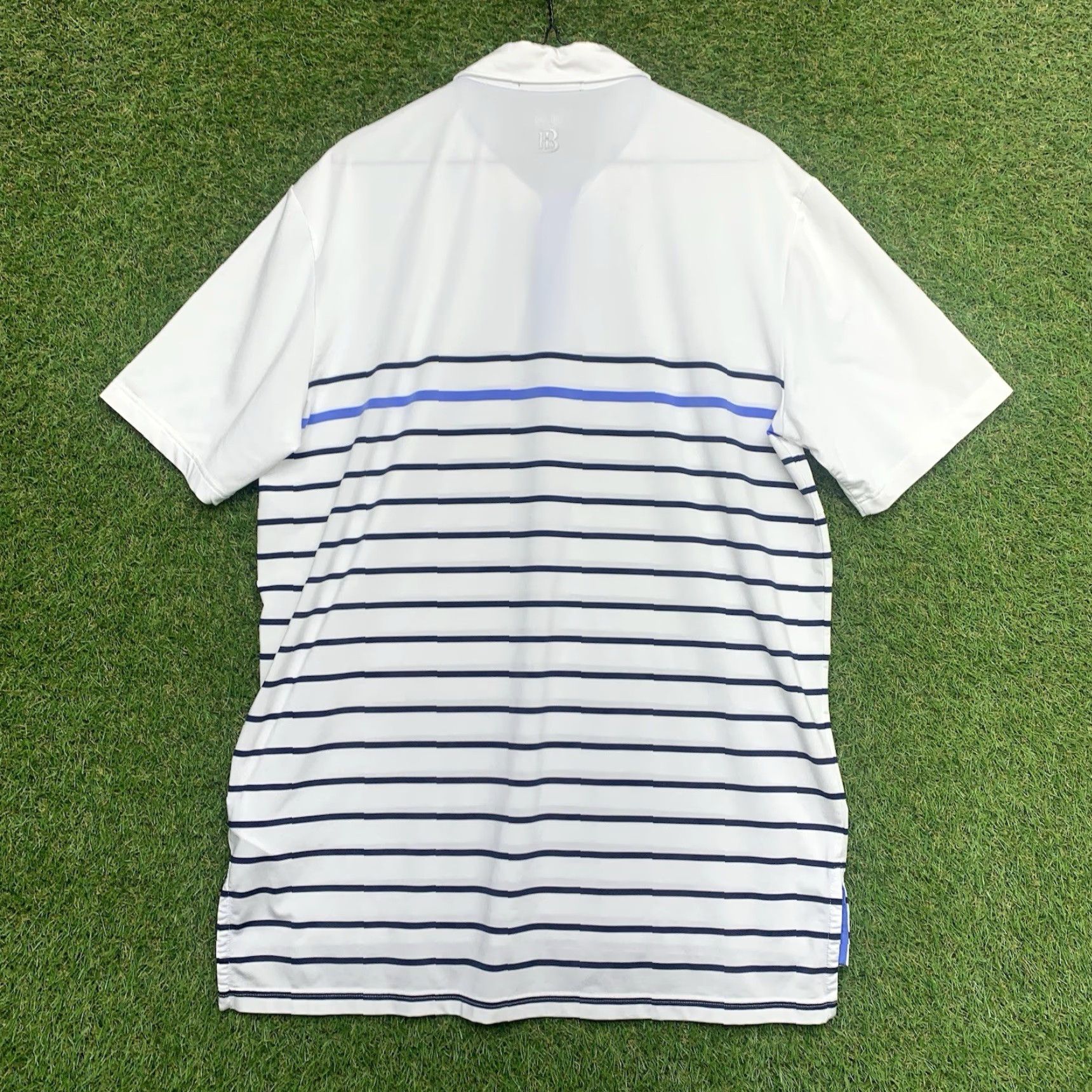Ralph Lauren Ralph Lauren RLX Shirt Mens Large White Golf Polo Striped Athletic Whicking Sportswear Size US L / EU 52-54 / 3 - 3 Thumbnail
