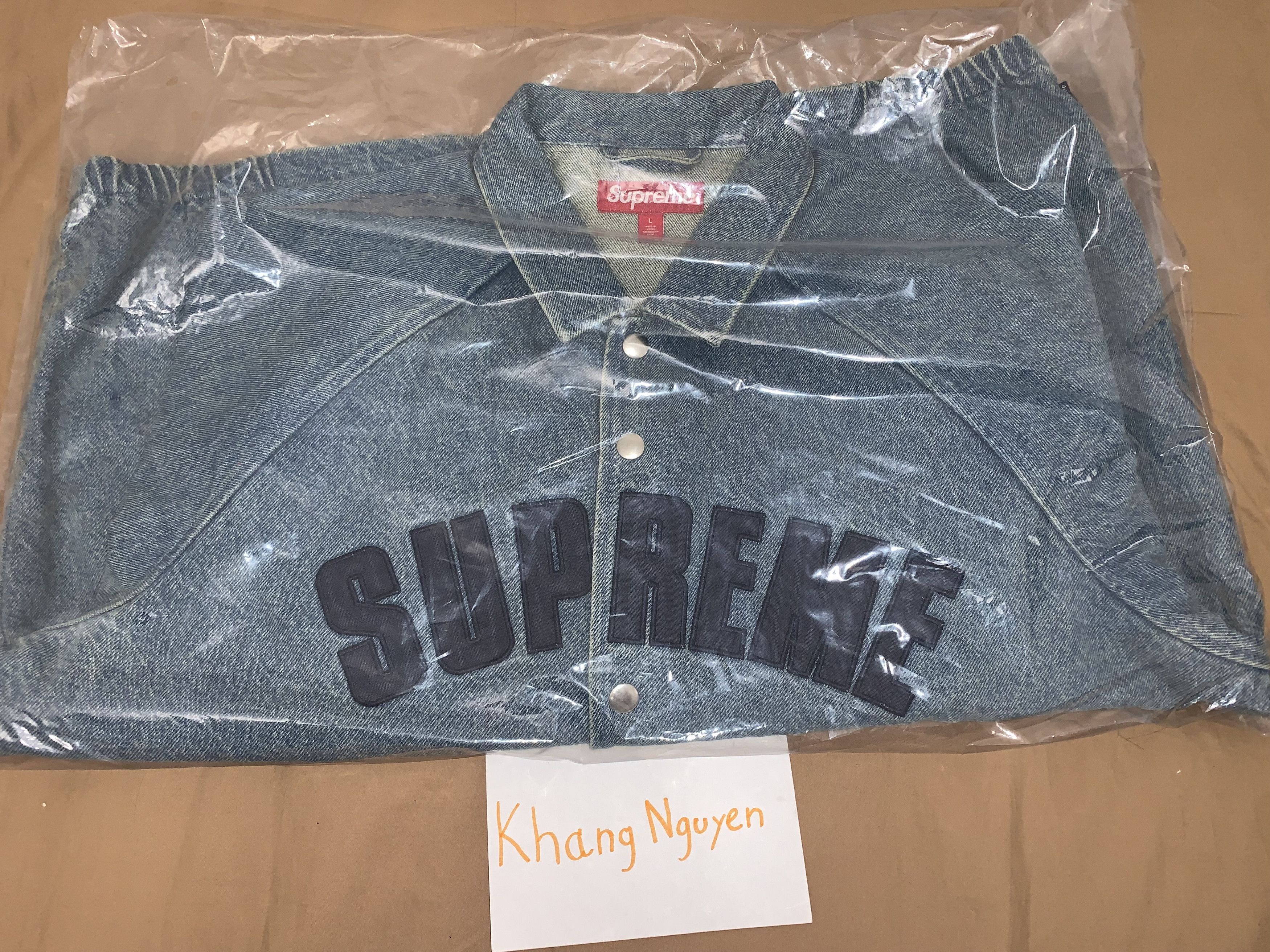 ジャケット・アウター Supreme Arc Denim Jacket \"Washed Indigo\" Buy Supreme Arc Denim Coaches Jacket 'Washed Indigo