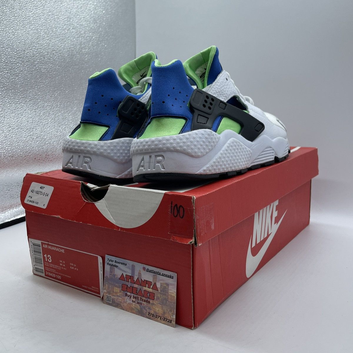 Nike Air huarache scream green Size US 13 / EU 46 - 5 Thumbnail