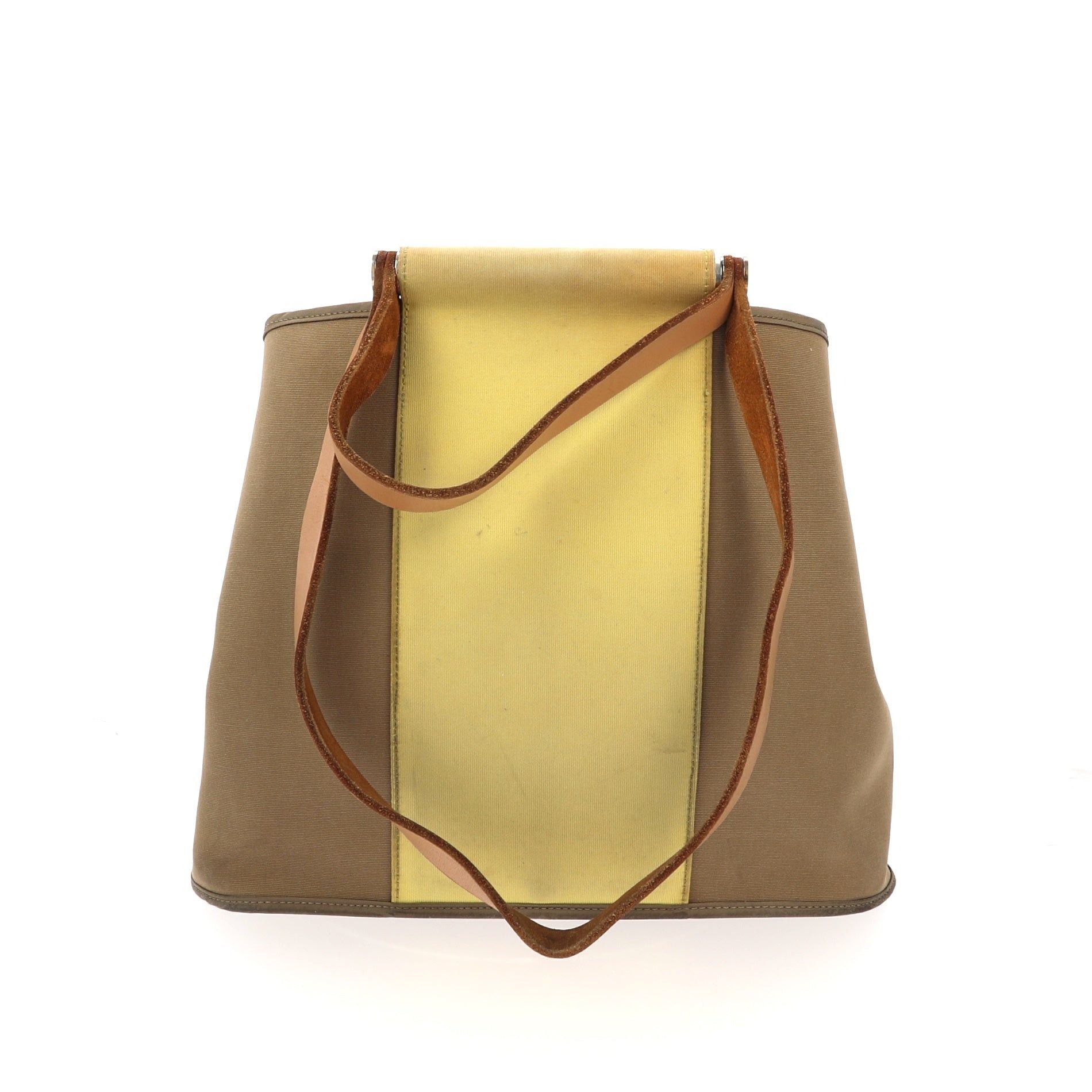 image of Hermes Cabag Handbag In Grey Fabric, Women's