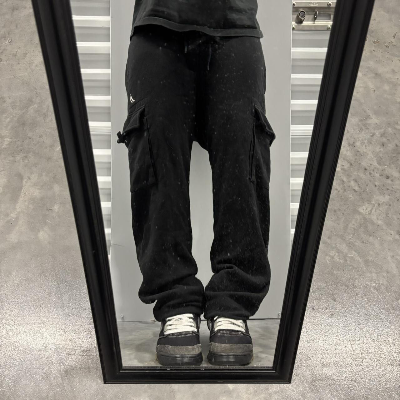 Japanese Brand × Vintage Crazy Vintage Y2K/200s Black Skater Essential Cargo Sweatpants! Size US 32 / EU 48 - 1 Thumbnail