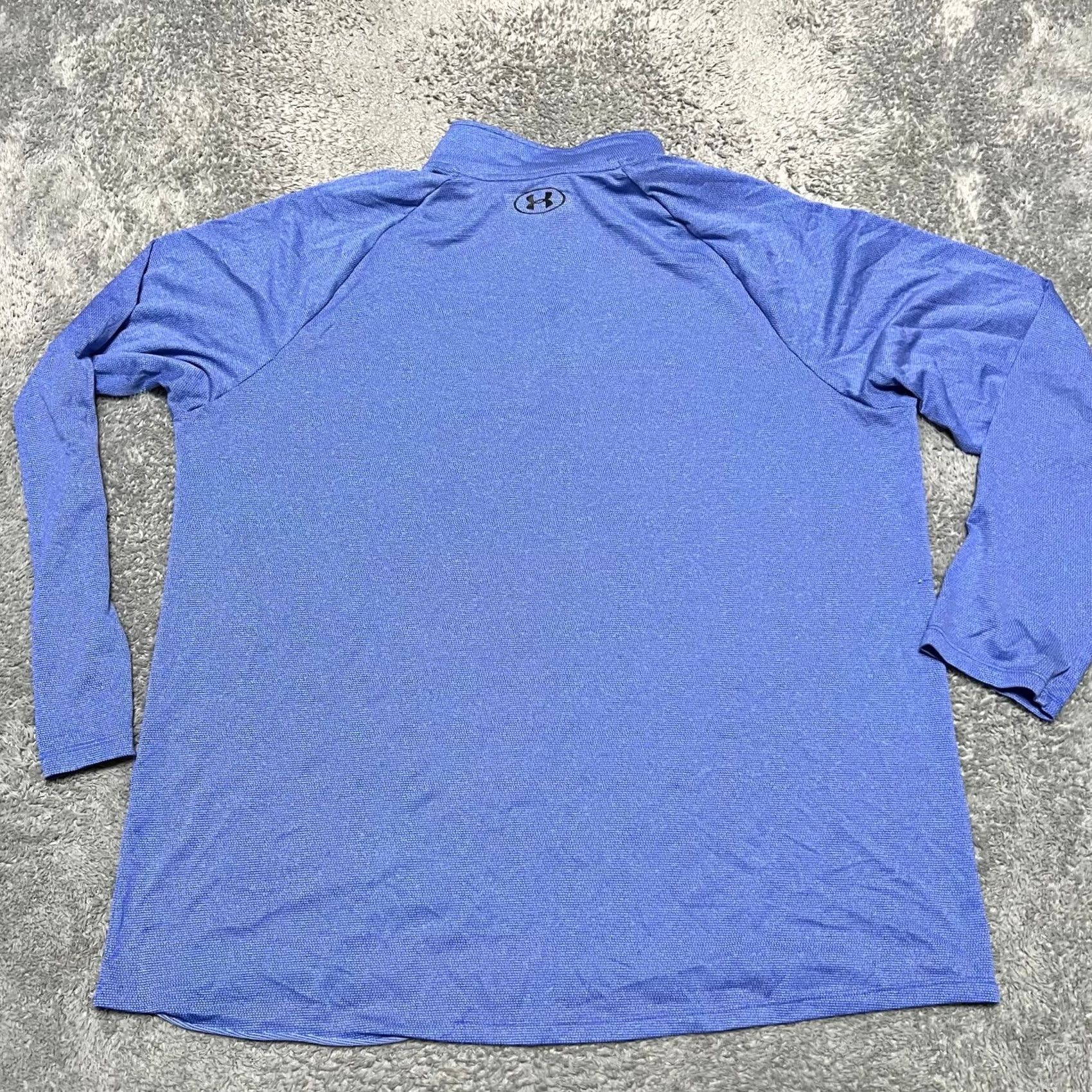 Under Armour Under Armour UA Shirt Mens XXL Tech Quarter Zip Pullover Golf Heatgear Blue 2XL Regular Mens Size US XXL / EU 58 / 5 - 3 Thumbnail