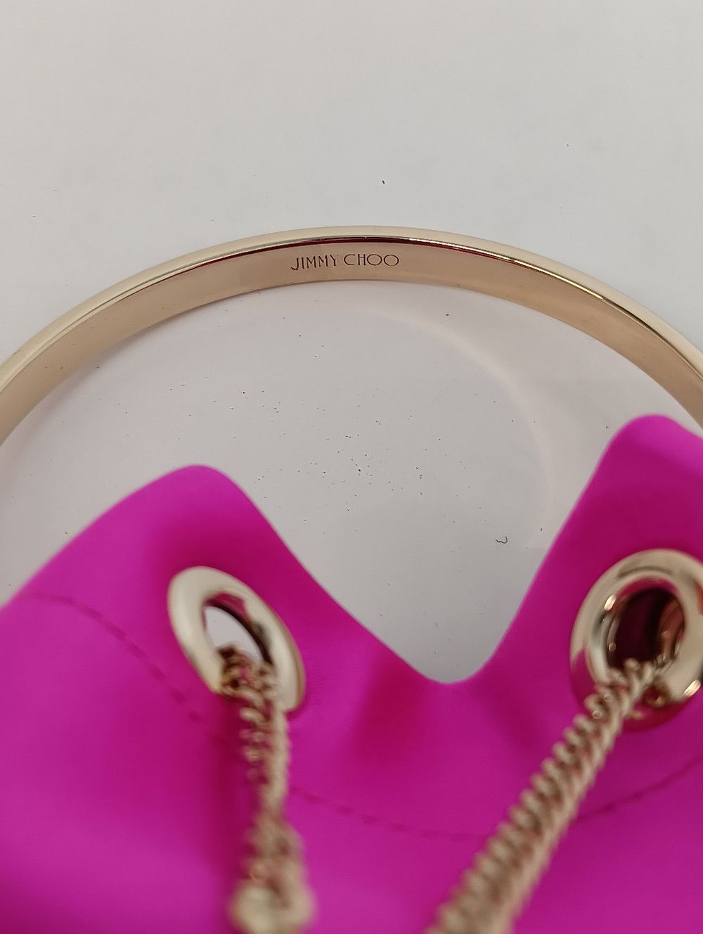 Jimmy Choo Jimmy Choo Bon Bon Small Fringed Satin Bucket Bag - Fuchsia Size ONE SIZE - 13 Thumbnail