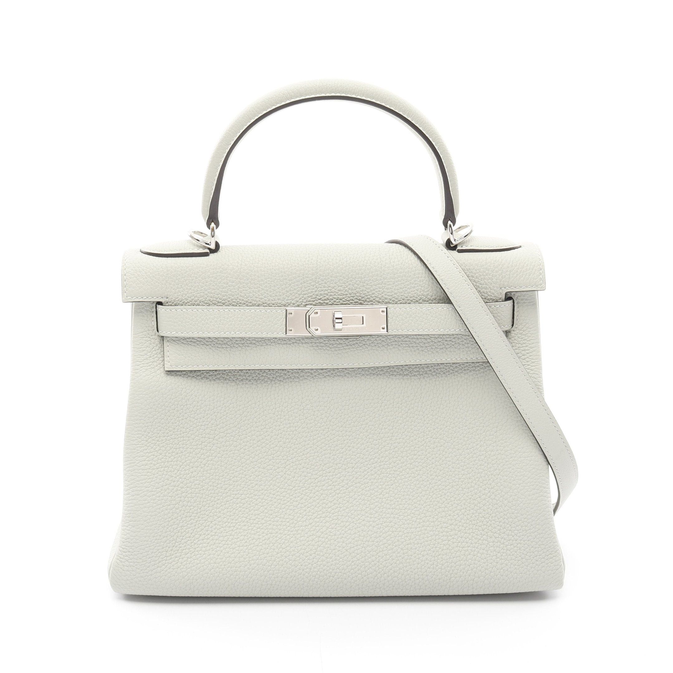 Hermes Hermes Kelly28 Grineve Handbag Togo Gray Green Silver Hardware Inner Stitch B Stamp Size ONE SIZE - 1 Thumbnail