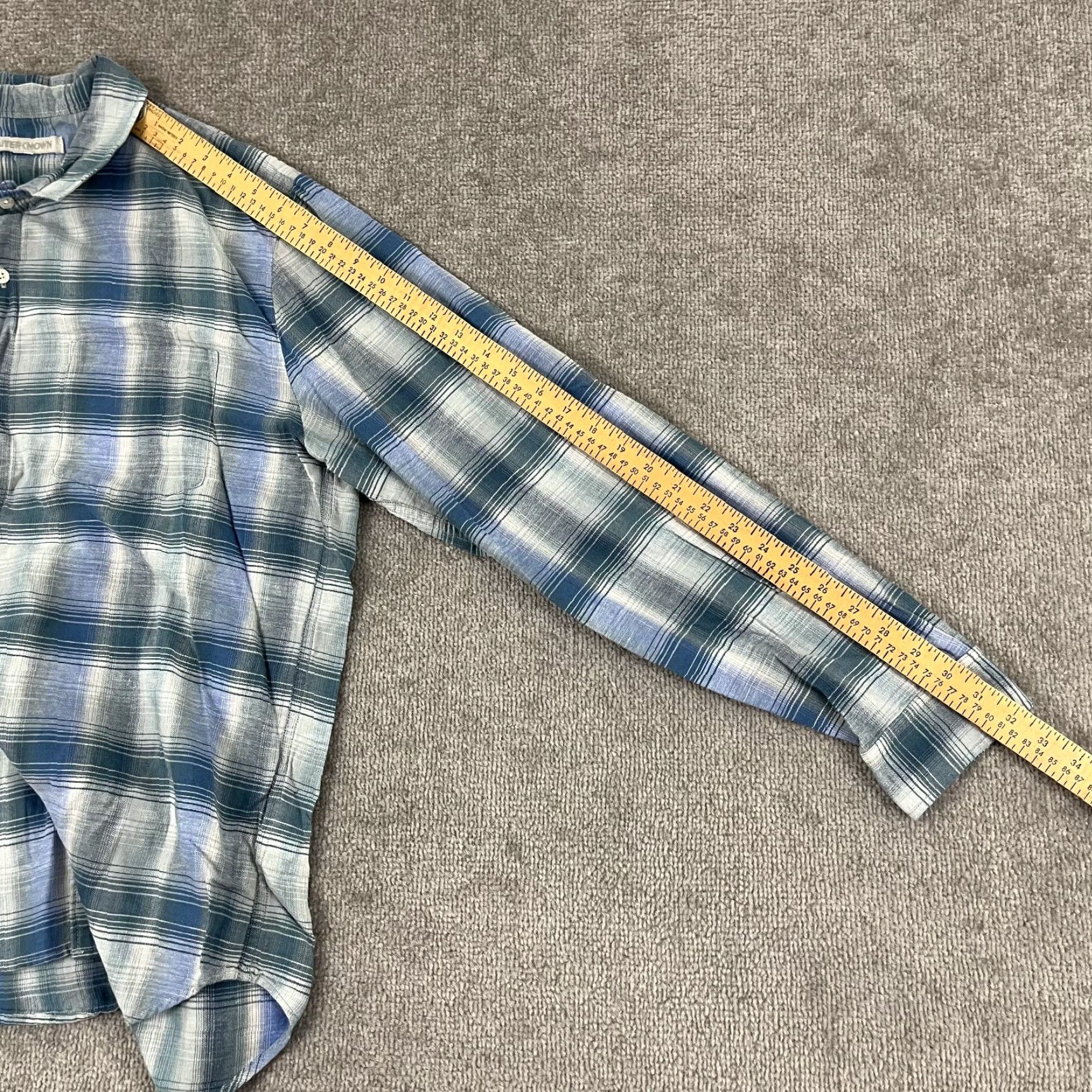 Outerknown VINTAGE Outerknown Shirt Mens XL Blue Plaid Casual Long Sleeve Button-Up Cotton Linen Size US XL / EU 56 / 4 - 7 Thumbnail