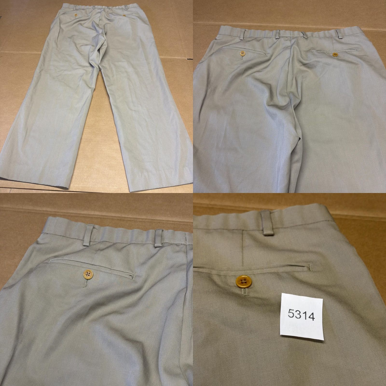 Brooks Brothers Brooks Brothers 346 Madison Fit Flat Front Dress Pants Mens 40x28 Gray Wool Straight Leg Bandless Size US 40 / EU 56 - 10 Thumbnail