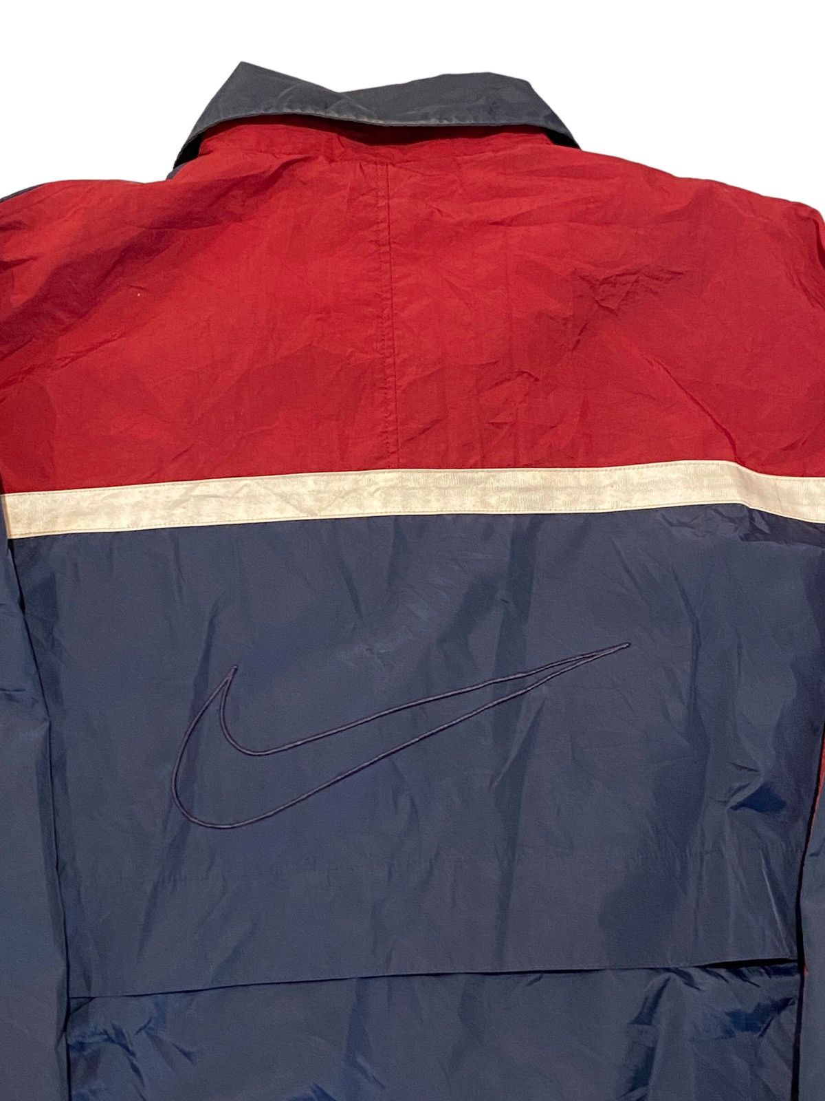 Nike × Vintage Vintage Nike windbreaker zipup big swoosh 1990s skater wear Size US XL / EU 56 / 4 - 3 Thumbnail