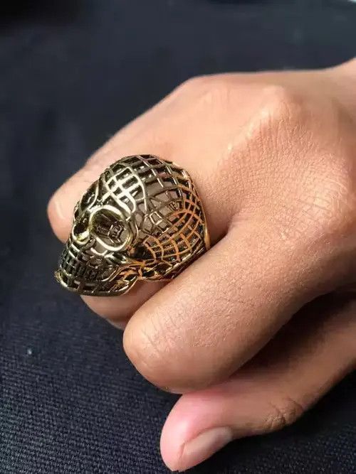 Jewelry × Vintage Retro Gothic Skull Rings Size ONE SIZE - 1 Thumbnail