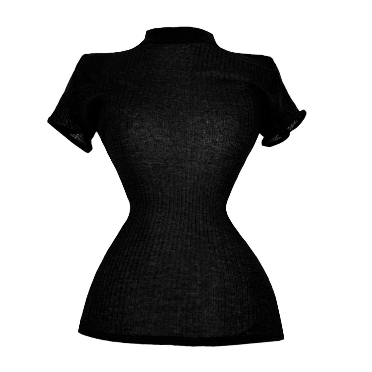 Jean Paul Gaultier Jean Paul Gaultier 80s Corset Waist Ribbed Top Size S / US 4 / IT 40 - 1 Thumbnail