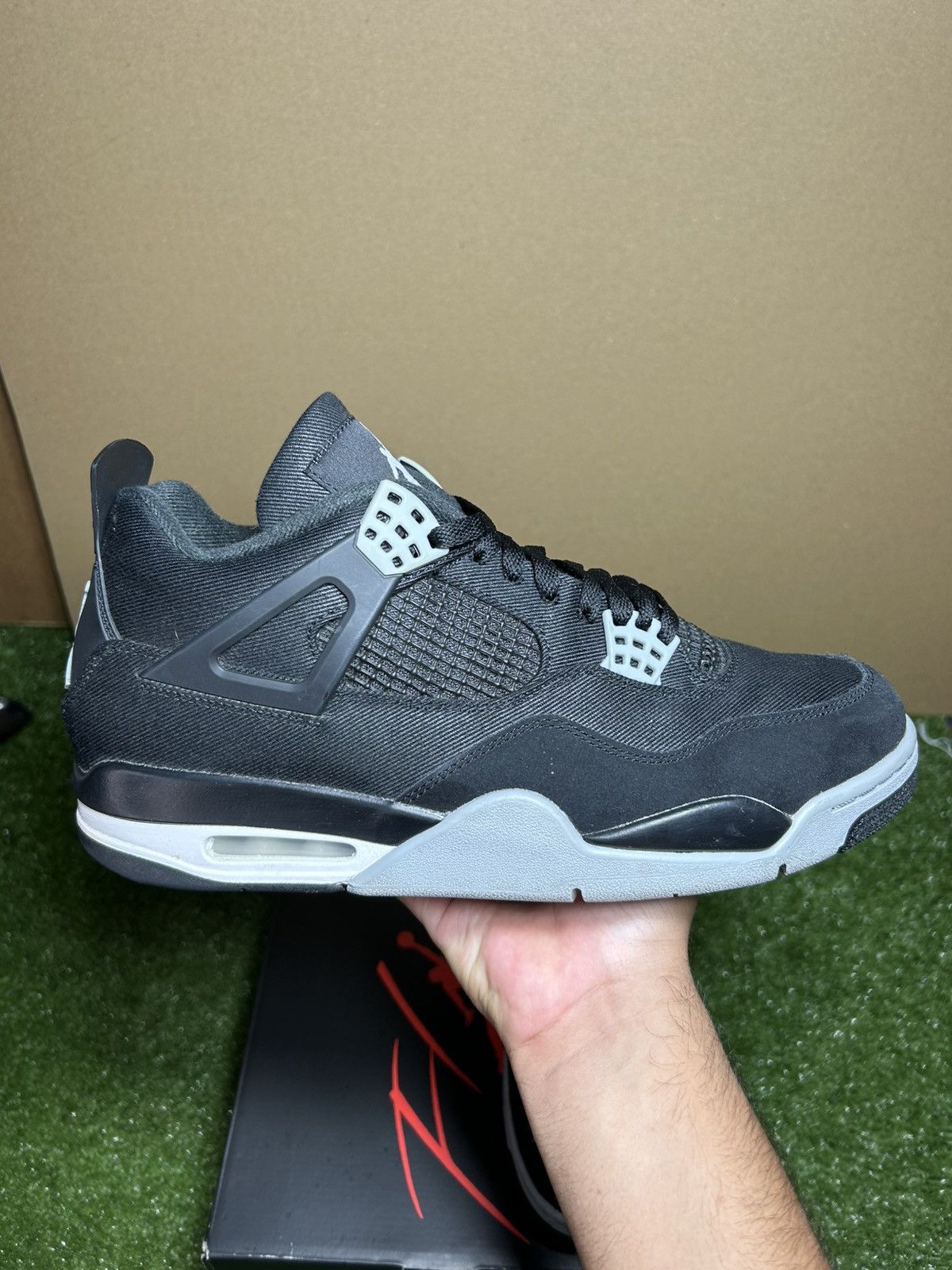 Jordan Brand Jordan 4 Black Canvas Size US 11 / EU 44 - 5 Thumbnail