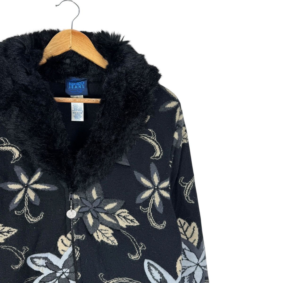 Kenzo ☀️KENZO FUR COLLAR BEAUTIFUL FLOWER LONG JACKET Size M / US 6-8 / IT 42-44 - 4 Thumbnail