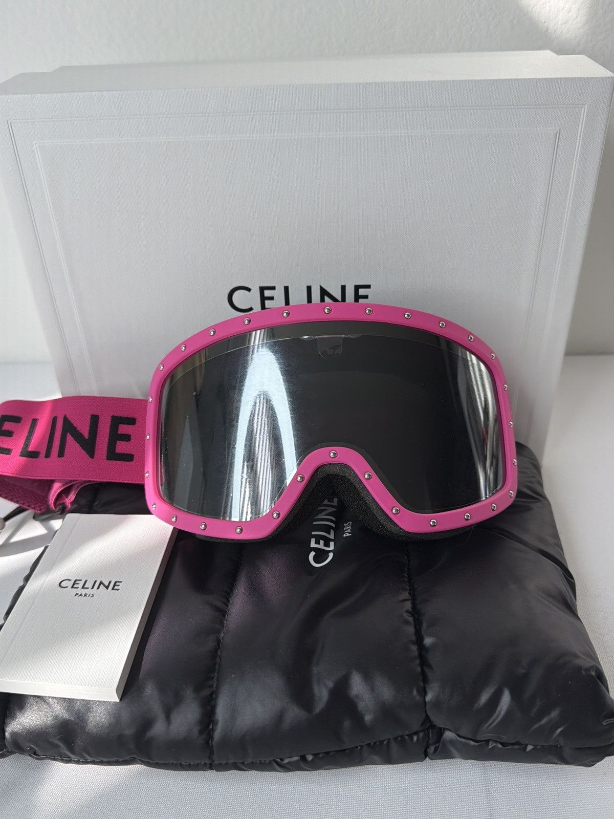 Celine Celine Ski Mask Goggles Pink NWT w/ Box Size ONE SIZE - 1 Thumbnail