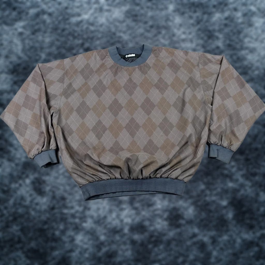 Vintage VINTAGE Roche Jacket Mens XL Brown Argyle Windbreaker Pullover Golf Preppy VTG Size US XL / EU 56 / 4 - 1 Thumbnail