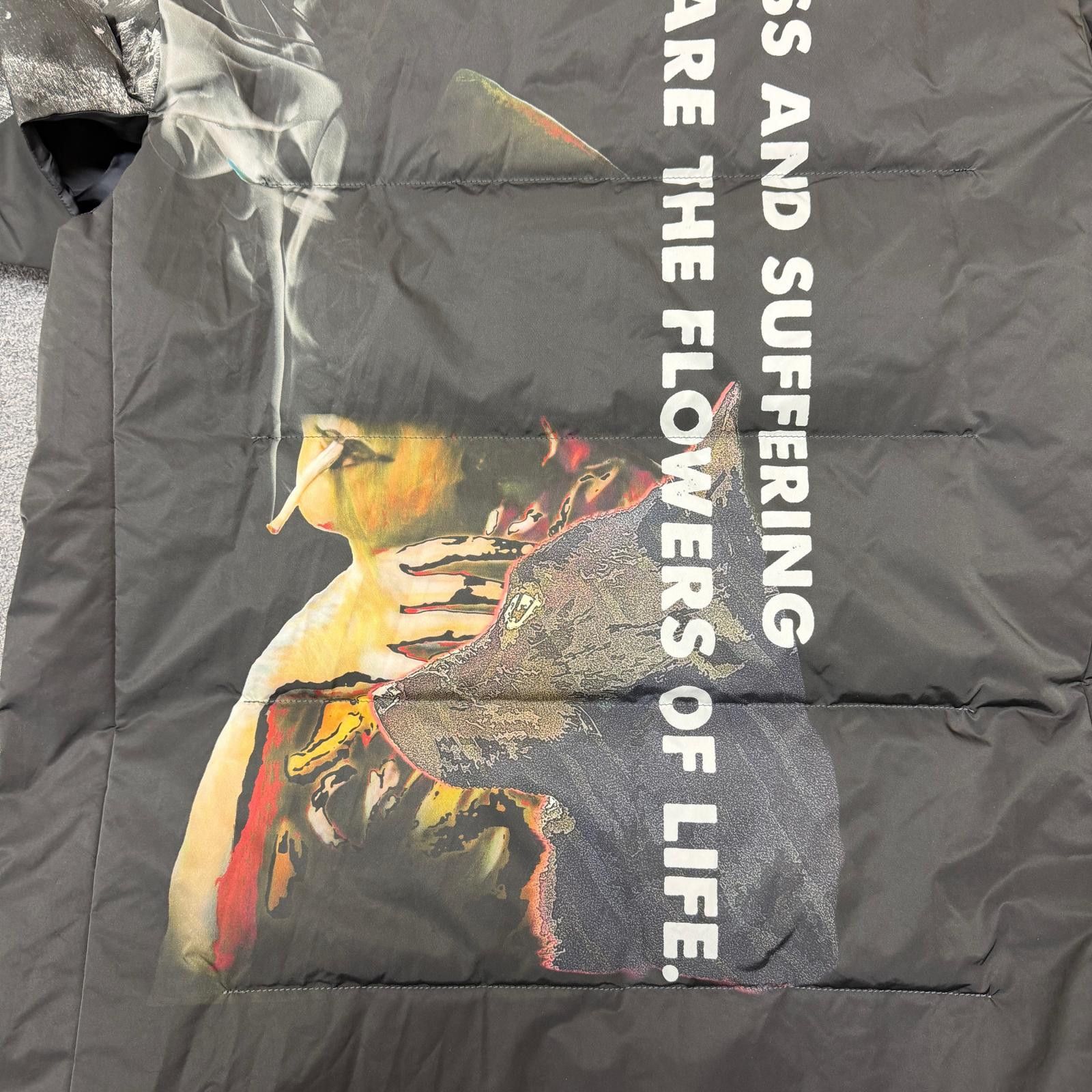 Yohji Yamamoto Yohji Yamamoto 25AW PRINTED HORIZONTAL PADDED STAND JACKET Size US L / EU 52-54 / 3 - 5 Thumbnail