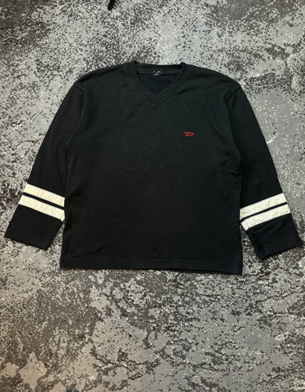 Diesel × Japanese Brand × Vintage Vintage Y2K Diesel Indistry 83 Stripe Embroidered Sweatshirt Size US XL / EU 56 / 4 - 1 Thumbnail