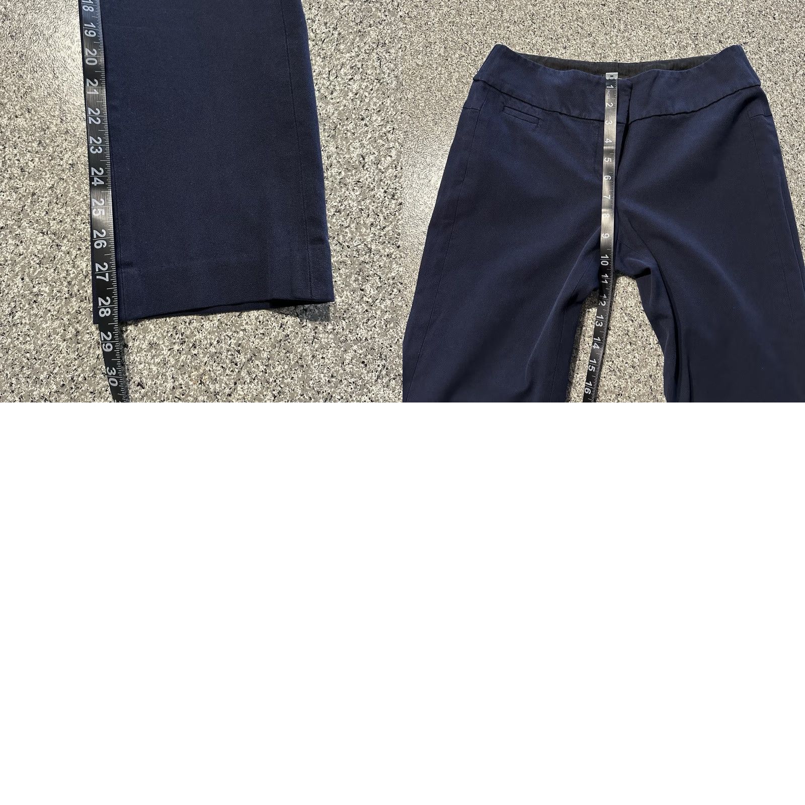 Ann Taylor Ann Taylor Navy Blue Stretch Julie Straight Pants Womens 4 30x28 Mid Rise Casual Dress Pants stretch Size 27" / US 4 / IT 40 - 8 Thumbnail