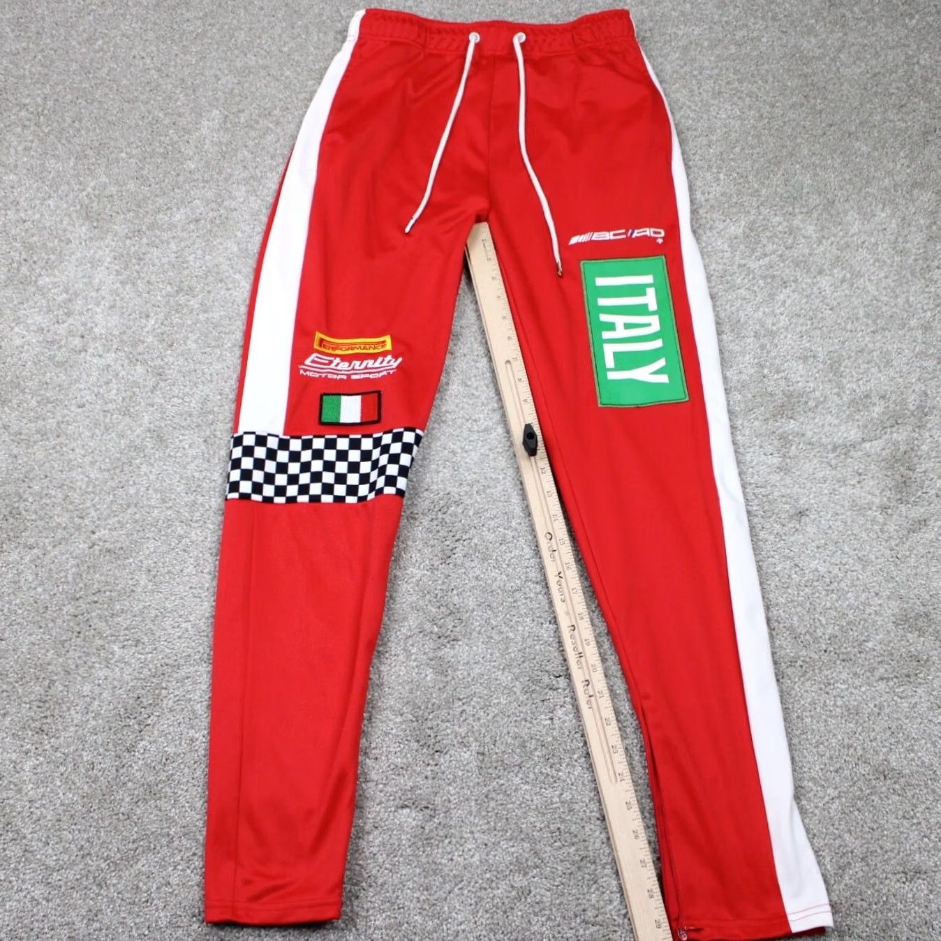 Vintage Eternity BC/AD Men's Red Pants Zip Ankle 30" Inseam 32" Waist Vintage? No Size US 33 - 7 Thumbnail