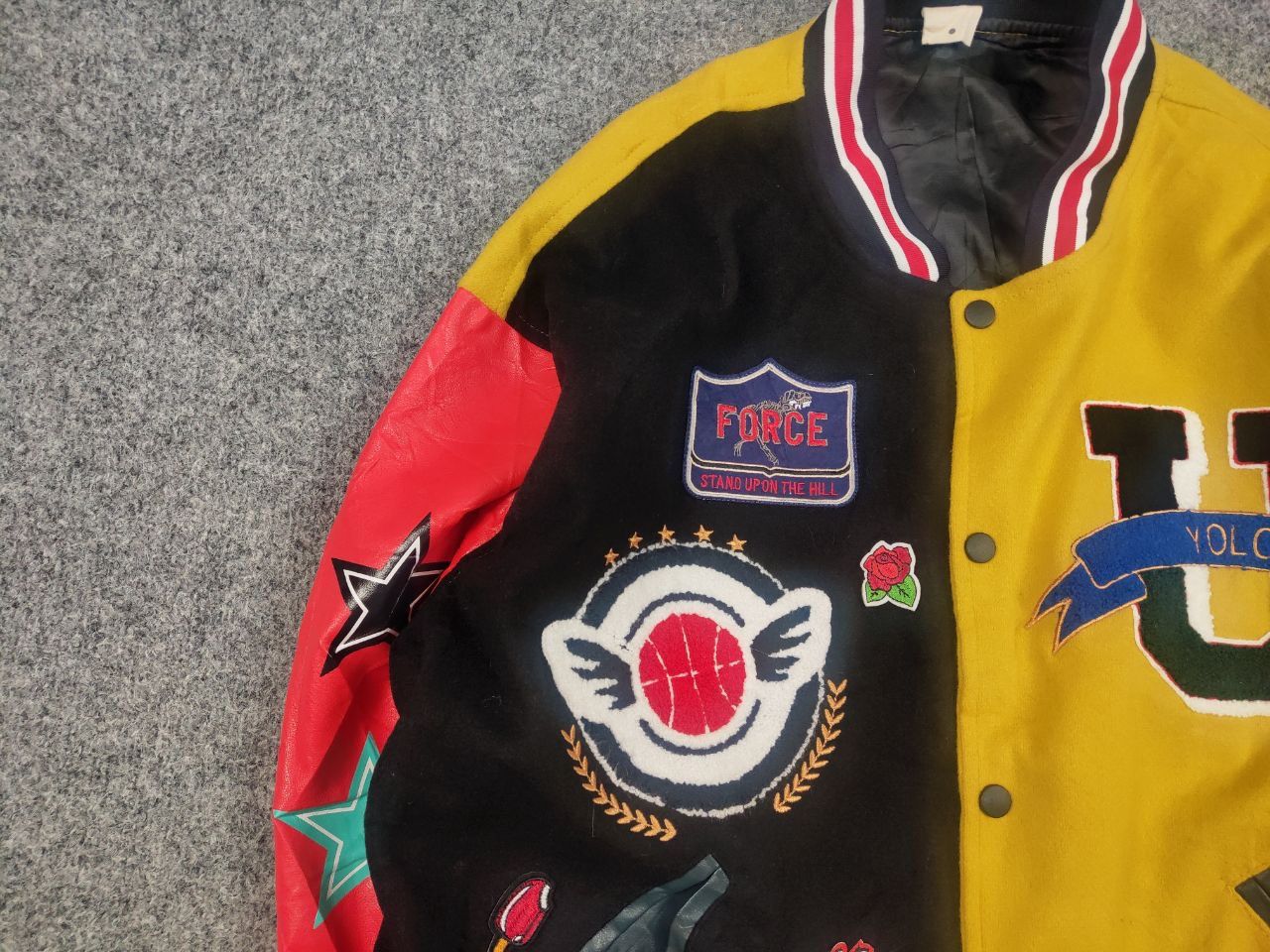 Vintage Smoke Rise Vintage Latermane Varsity Patch Bomber Jacket Size US L / EU 52-54 / 3 - 8 Thumbnail