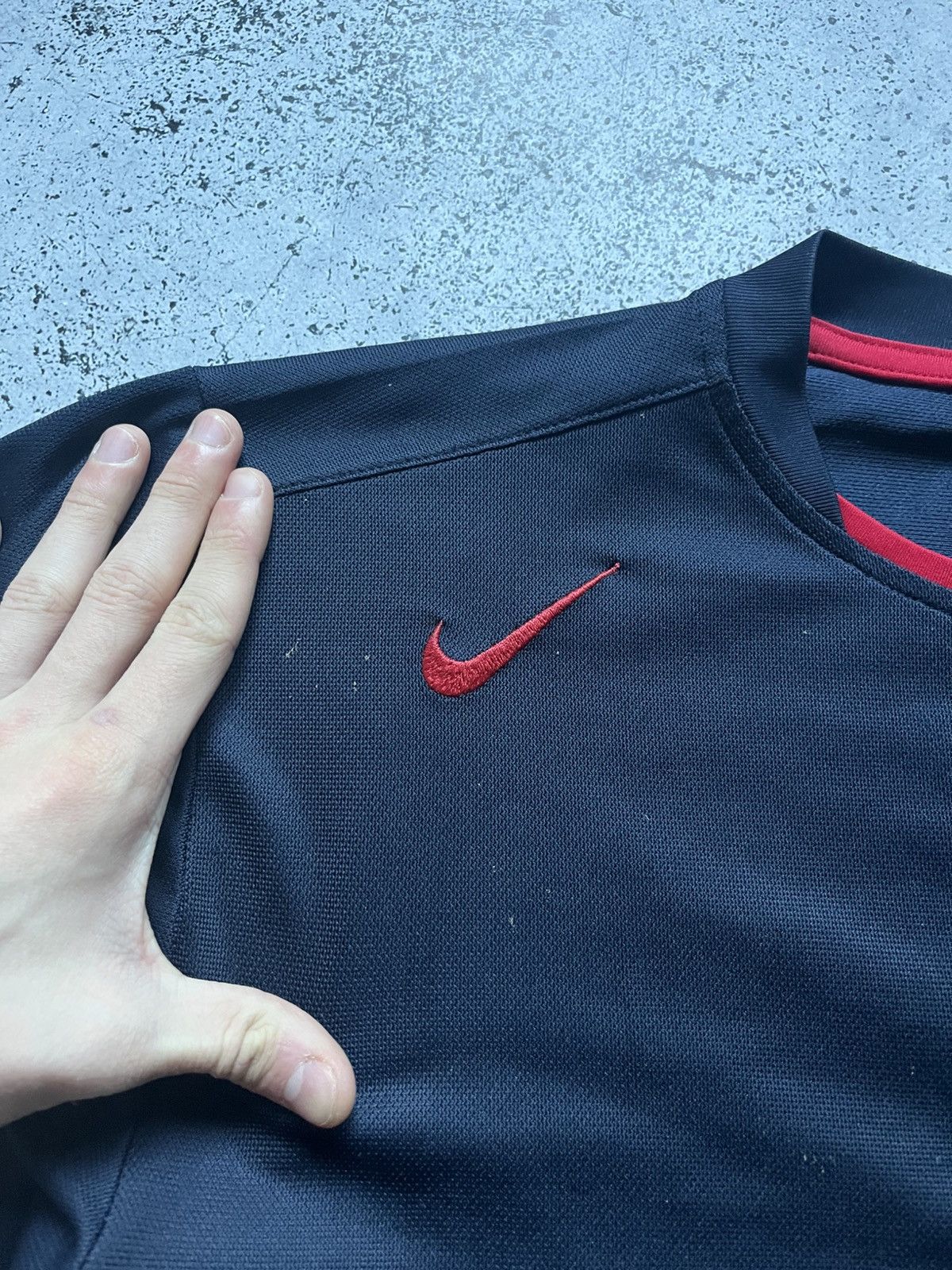 Nike × Vintage Vintage Nike Total 90 T-shirt Drill Big Logo Soccer Y2K USA Size US L / EU 52-54 / 3 - 5 Thumbnail