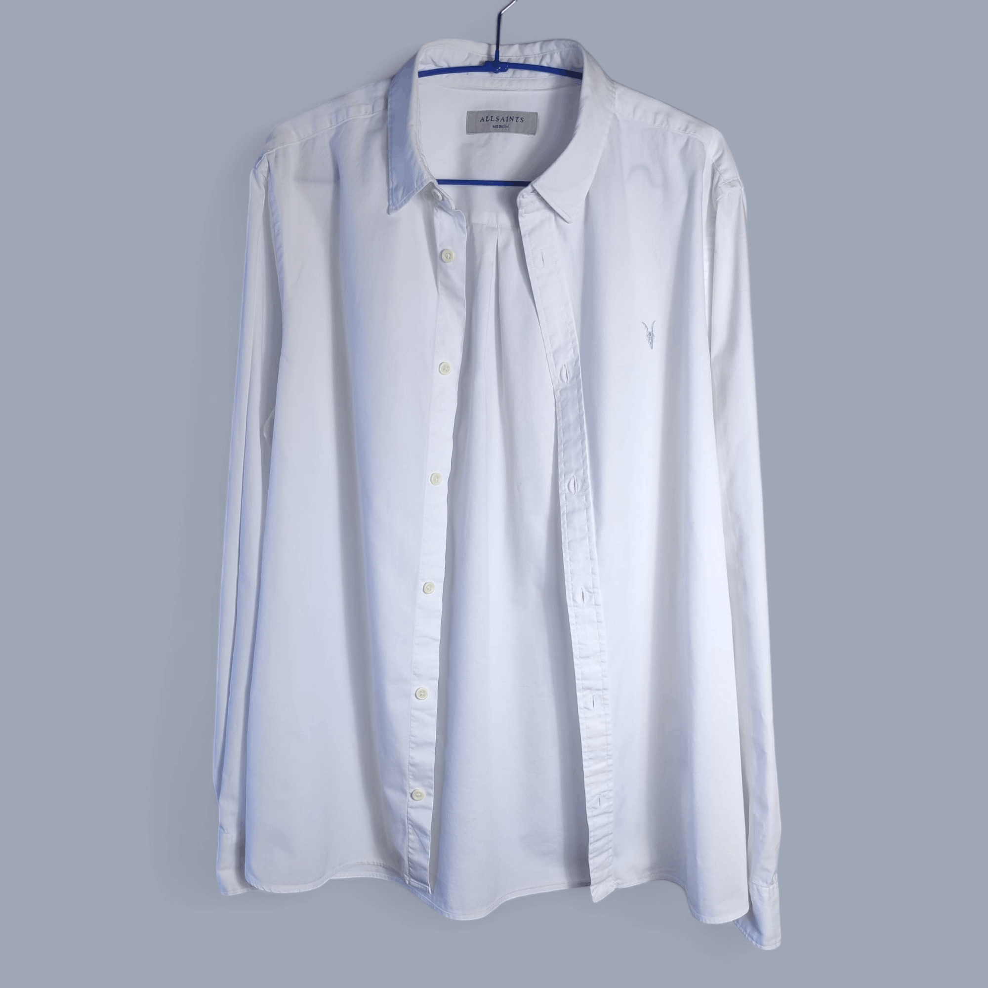 Allsaints AllSaints Redondo Oxford White Button Up Shirt M Size US M / EU 48-50 / 2 - 3 Thumbnail