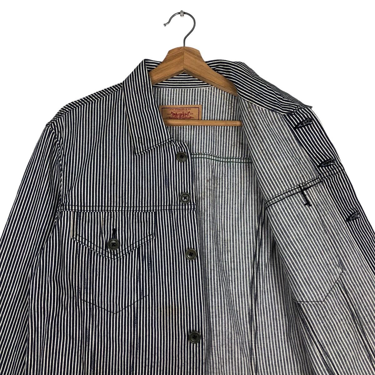 Levi's 🔥Vtg Biker Jacket Denim Hickory Design Levi’s Bondage Size US L / EU 52-54 / 3 - 10 Thumbnail