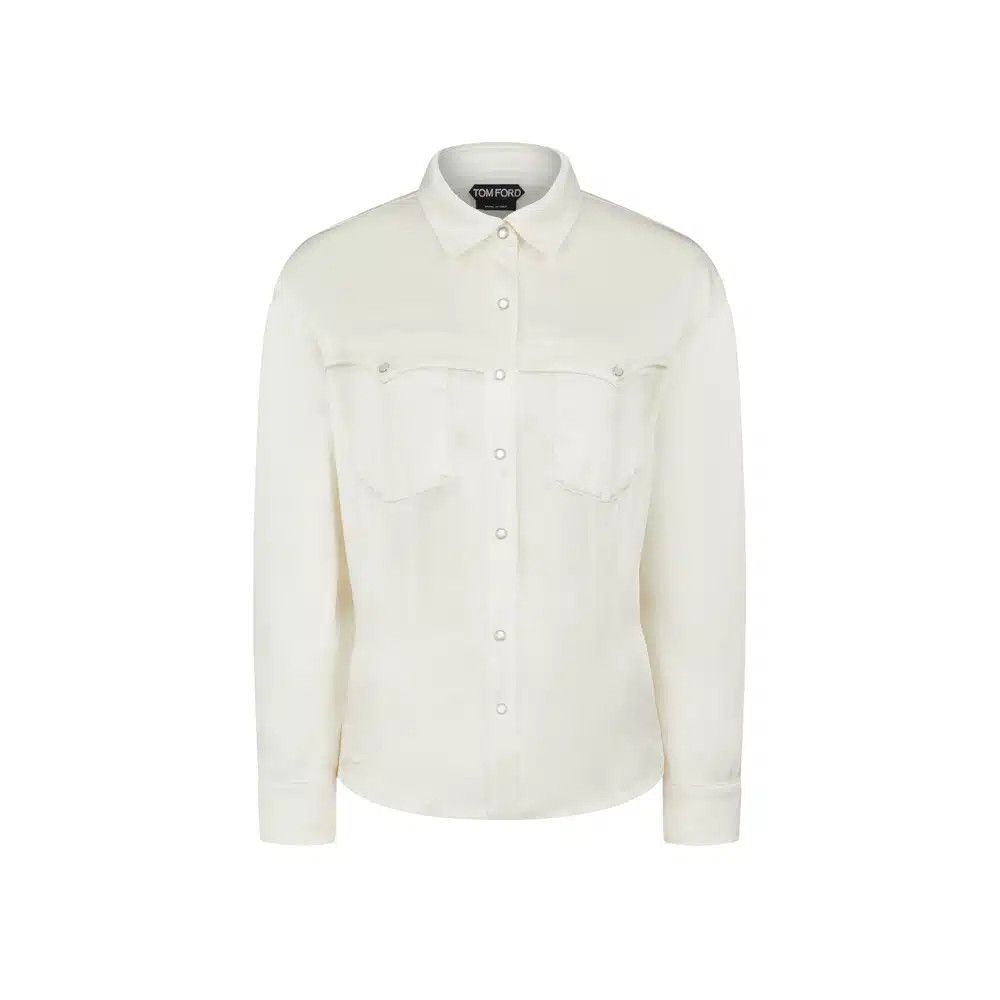 Tom Ford o1loc1c1224 CAD026 Shirt in White Size S / US 4 / IT 40 - 1 Thumbnail
