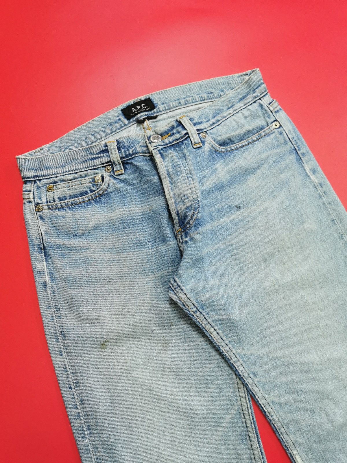 A.P.C. Thrashed APC Selvedge Jeans Size US 30 / EU 46 - 4 Thumbnail