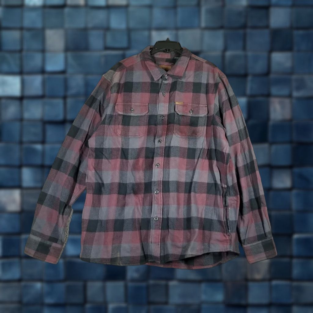 Orvis VINTAGE Orvis Shirt Mens XL Red Gray Black Plaid Flannel Button-Down Long Sleeve Outdoor Mens XL plaid shirt with pockets Size US XL / EU 56 / 4 - 1 Thumbnail