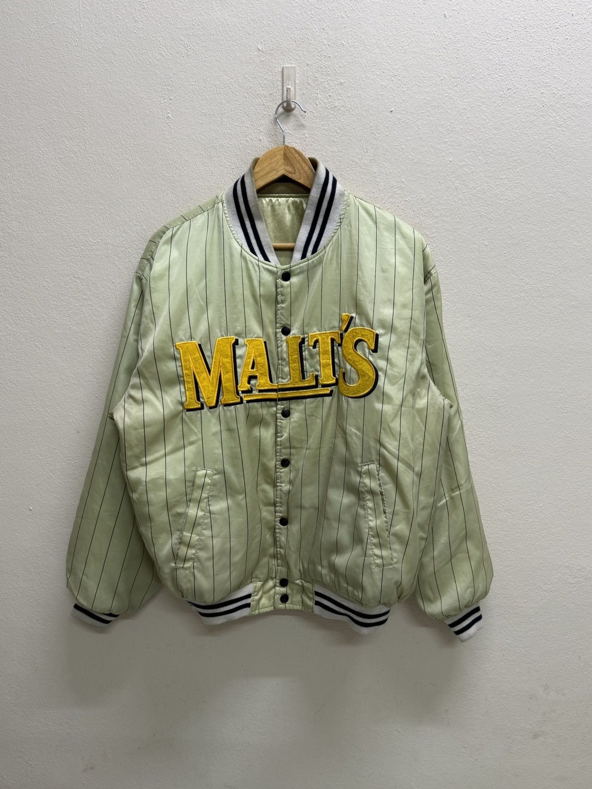 Vintage Vintage Suntory Malt’s Beer Riversible Varsity Bomber Jacket Size US L / EU 52-54 / 3 - 21 Thumbnail
