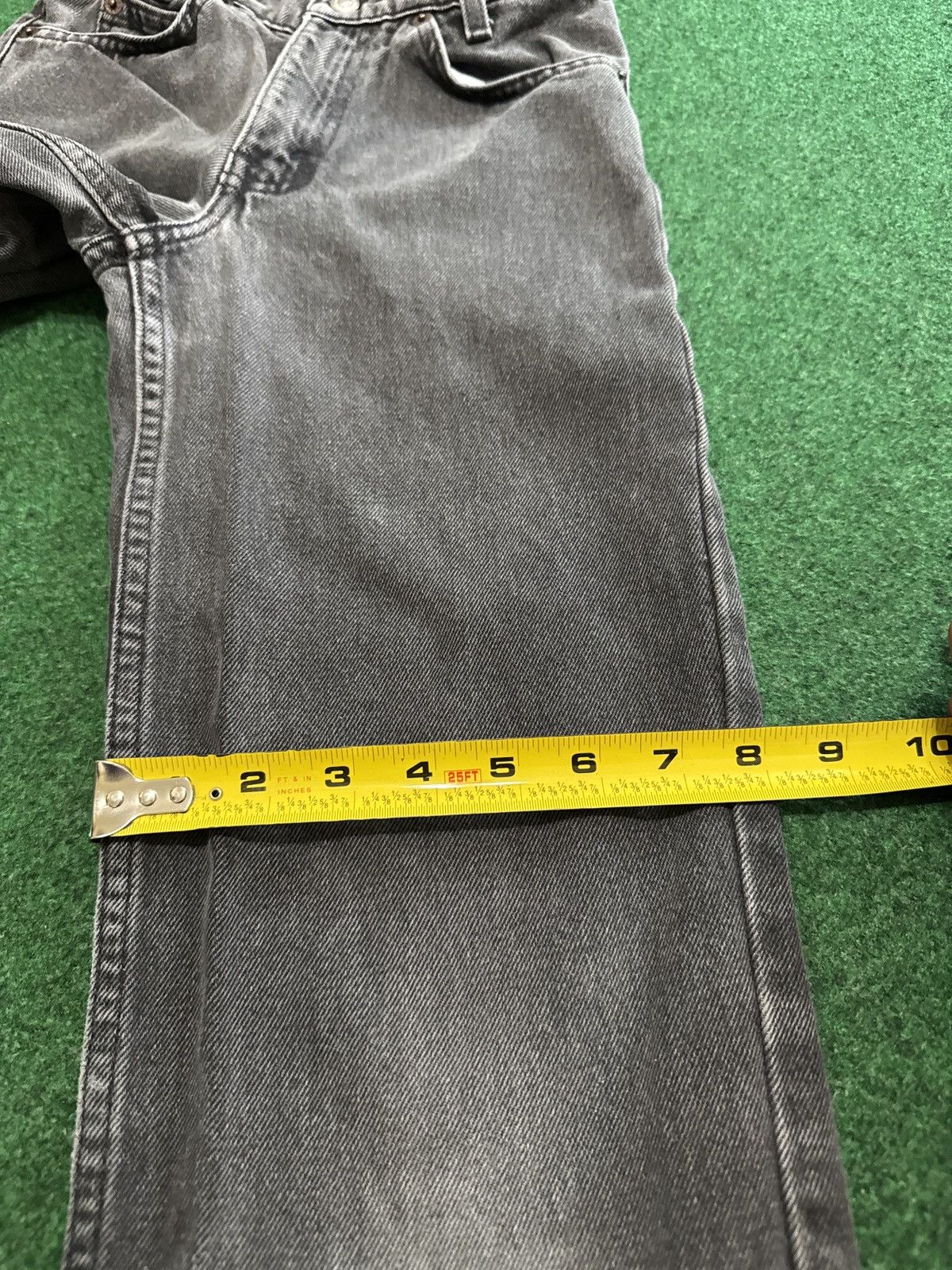 Levi's Vintage Clothing Vintage 90s Levi’s 550 Relaxed 23x26 Dark Wash Black Jeans Size 23" - 10 Thumbnail
