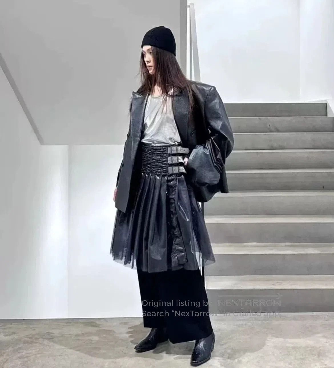 Junya Watanabe junya watanabe black pleated skirt. Size US 27 - 3 Thumbnail