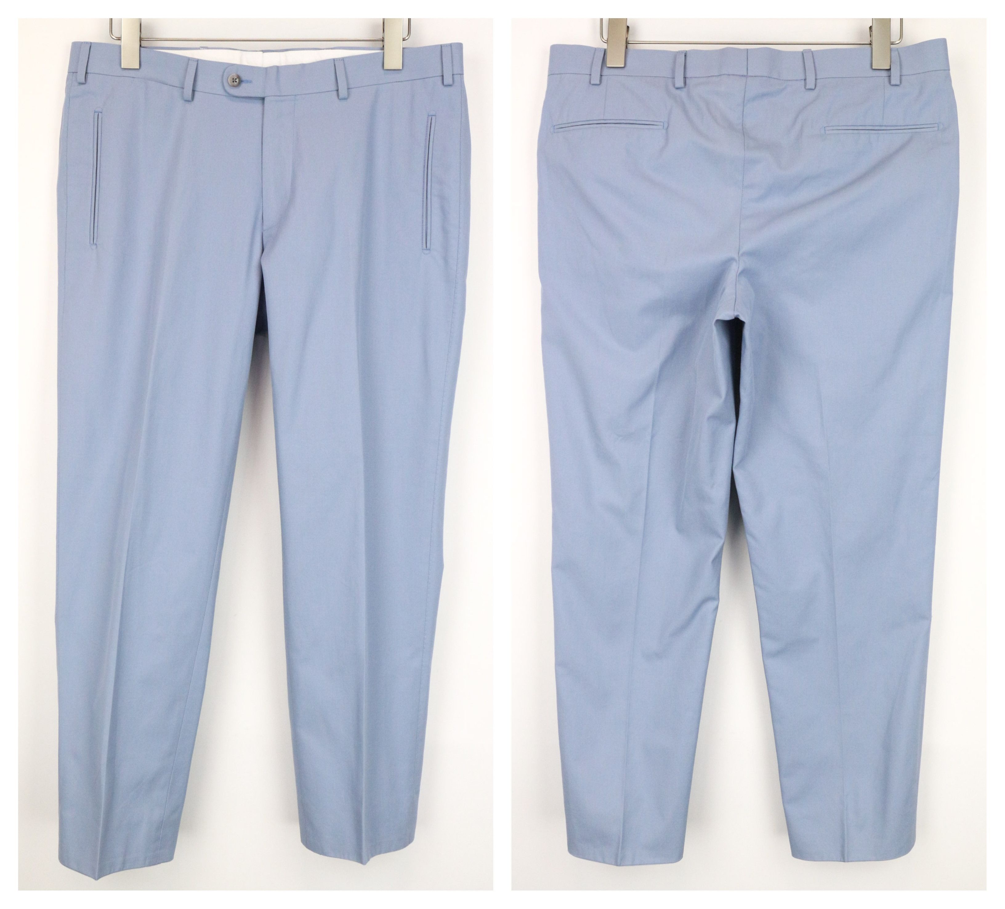 Suitsupply LA SPALLA UK40S Blue Cotton Double-Breast Suit 75235 Size 40S - 4 Thumbnail