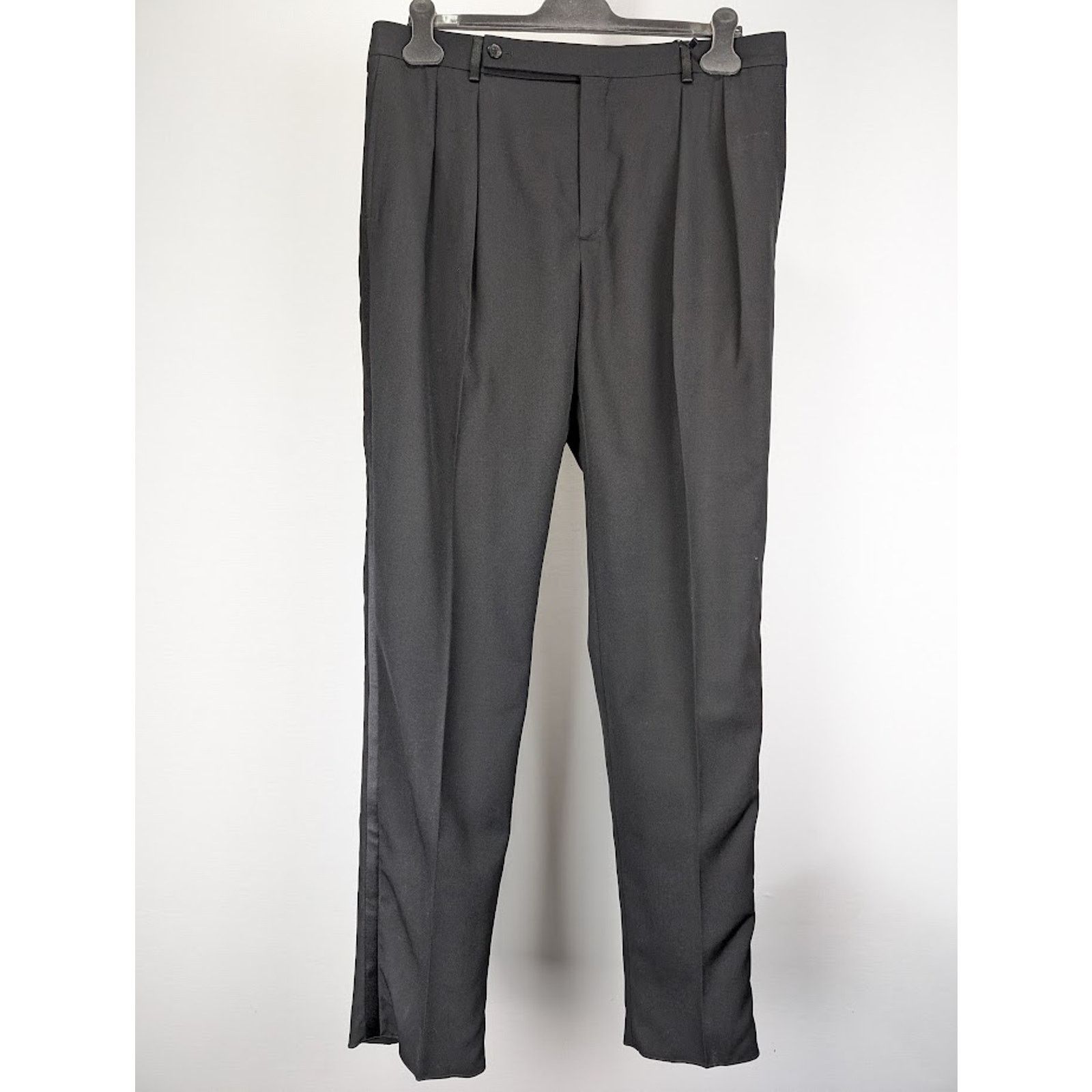 Saint Laurent Paris o1rshd1 2 Pleats Tux Pants in Nero Size US 30 / EU 46 - 2 Thumbnail
