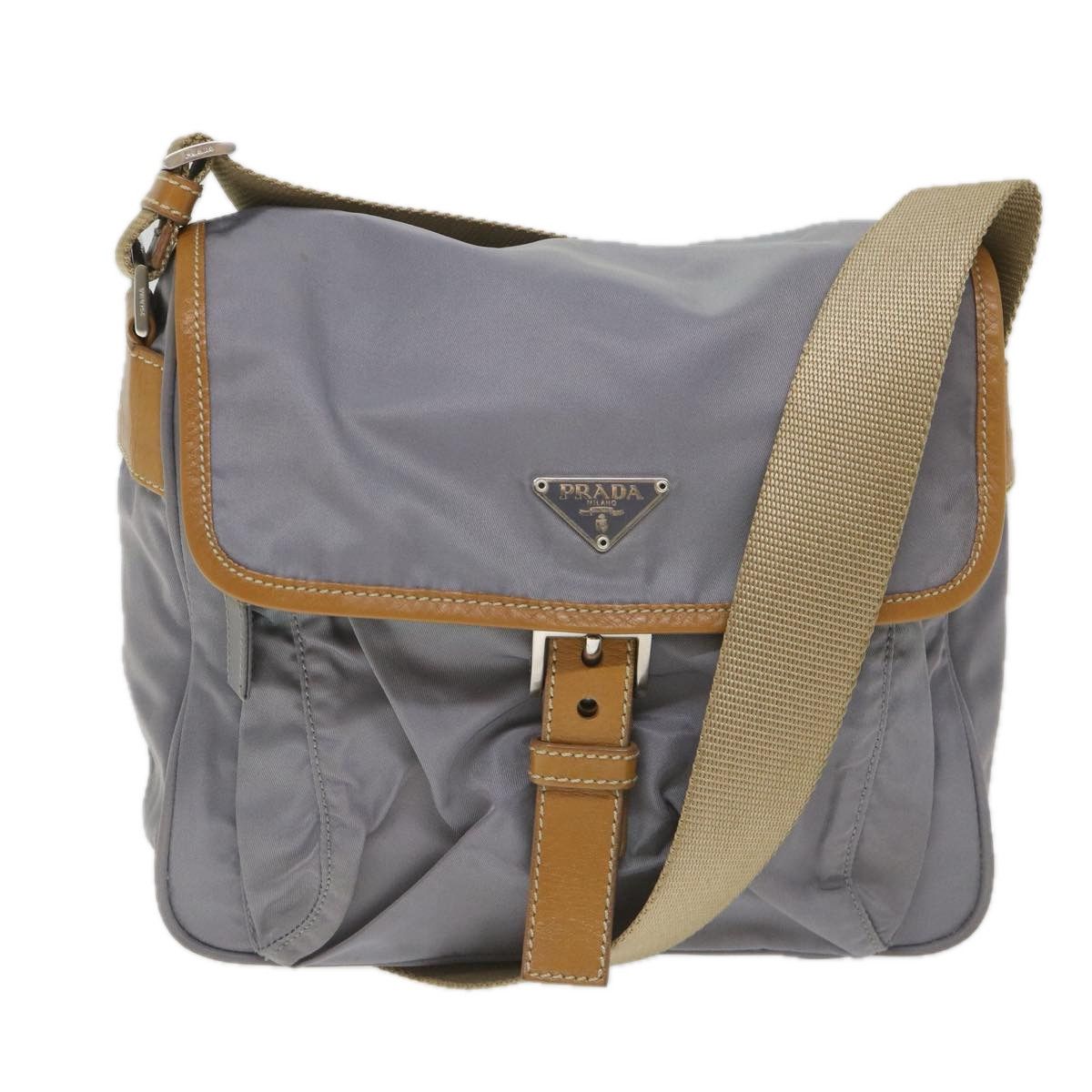 image of Prada Vela Shoulder in Grey, Women's