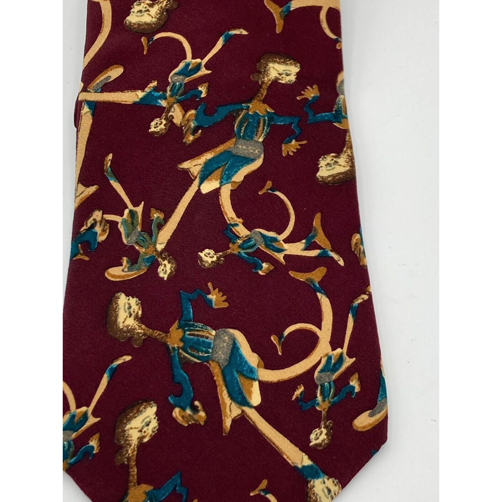 Other J. GARCIA Men's 100% Silk Tie Lady with Argyle Socks Size ONE SIZE - 2 Thumbnail